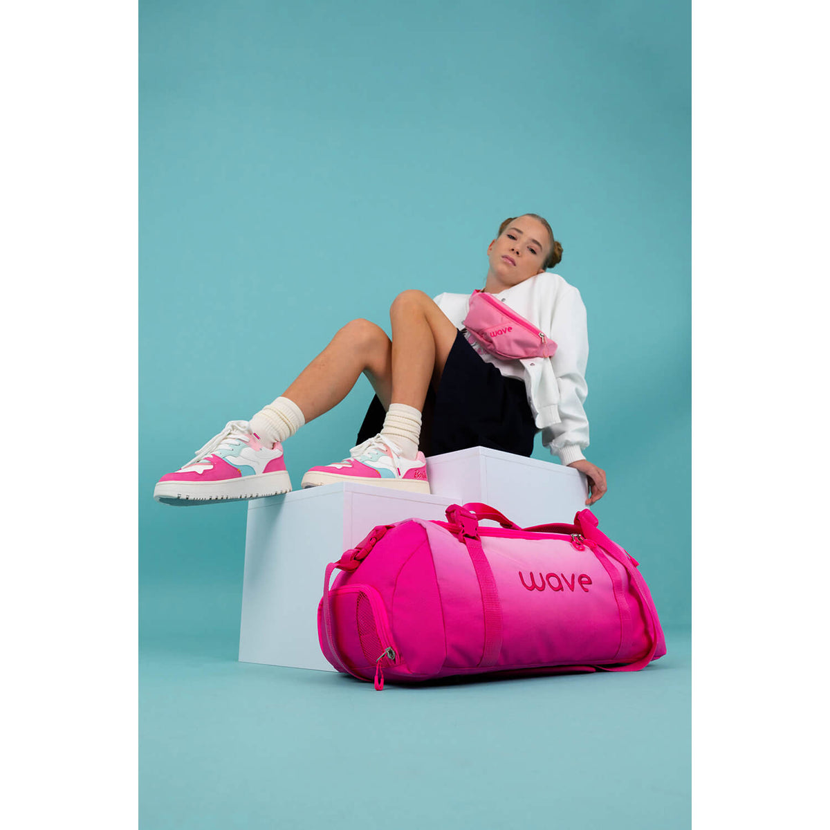 Wave Ombre Light Pink Sporttasche