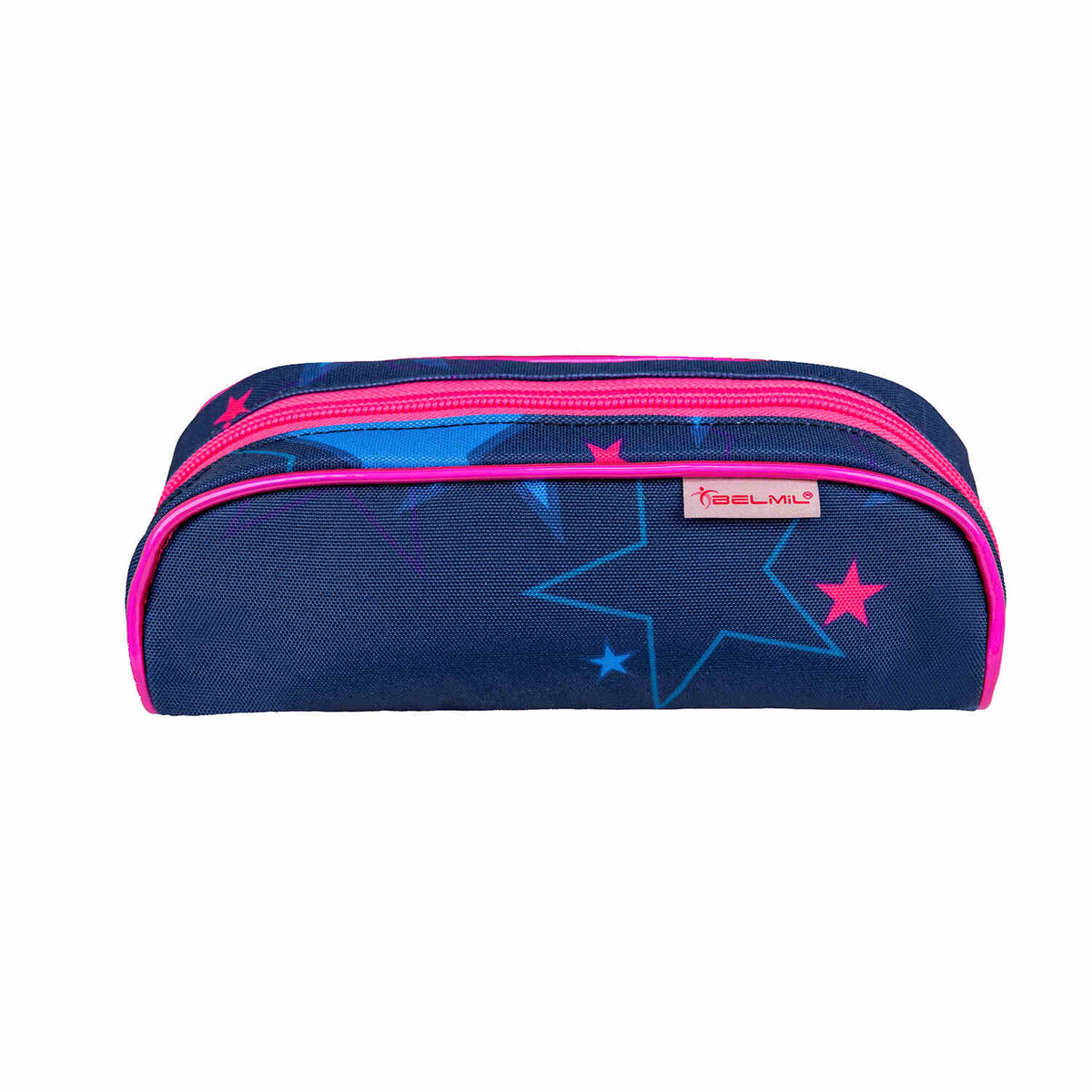 The Ergonomic School Bag Set for Girls – Belmil Classy Sparkling Star (5 pcs) features a spacious side pocket ideal for snacks or water bottles.