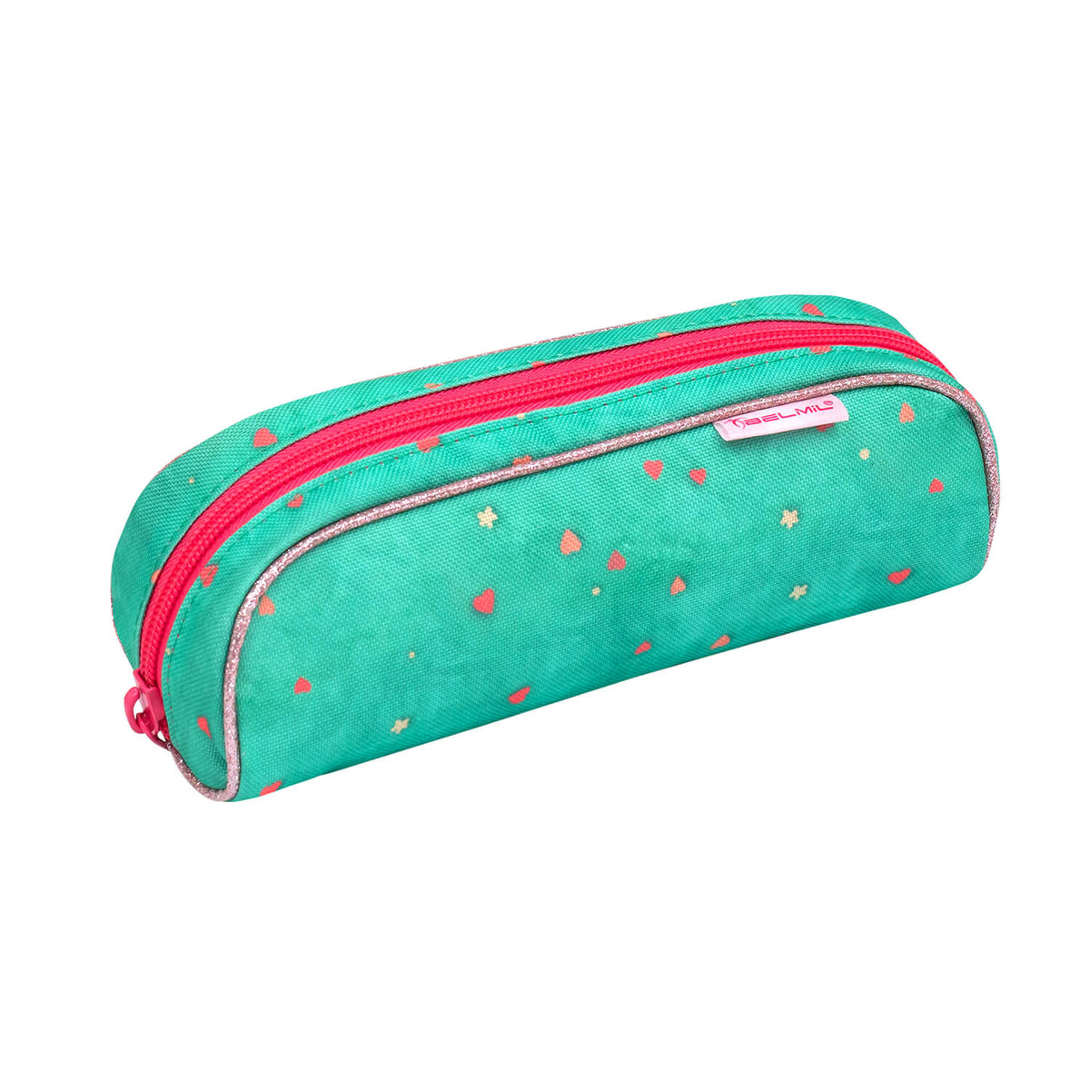 Highlighting safety features of the Belmil Ergonomic School Bag Set for Girls “Cute Sloth” Design + Unicorn Raincoat – 4-Piece Back-to-School Bundle with reflective elements and metal buckle.