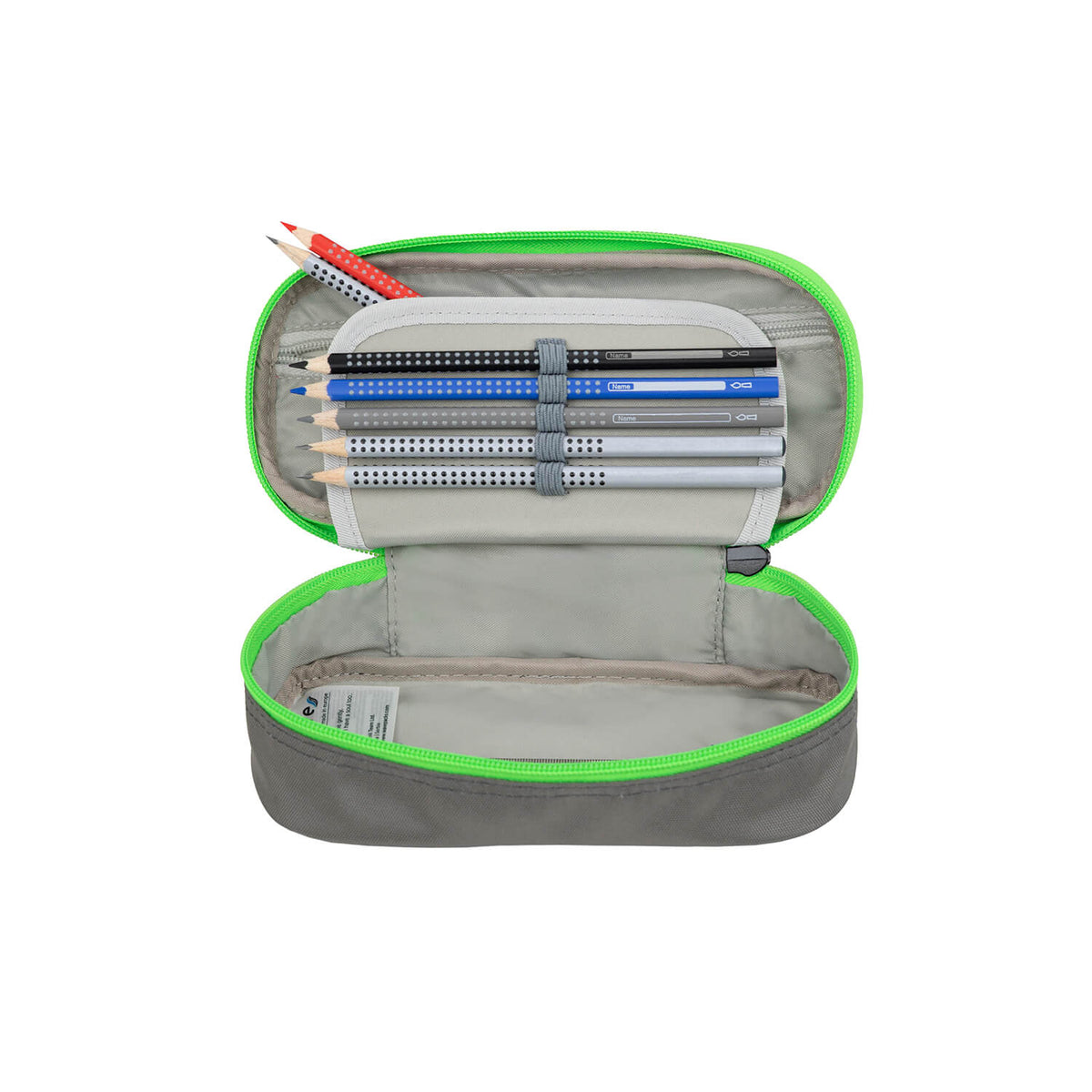 Wave Lime Grey Pencil pouch