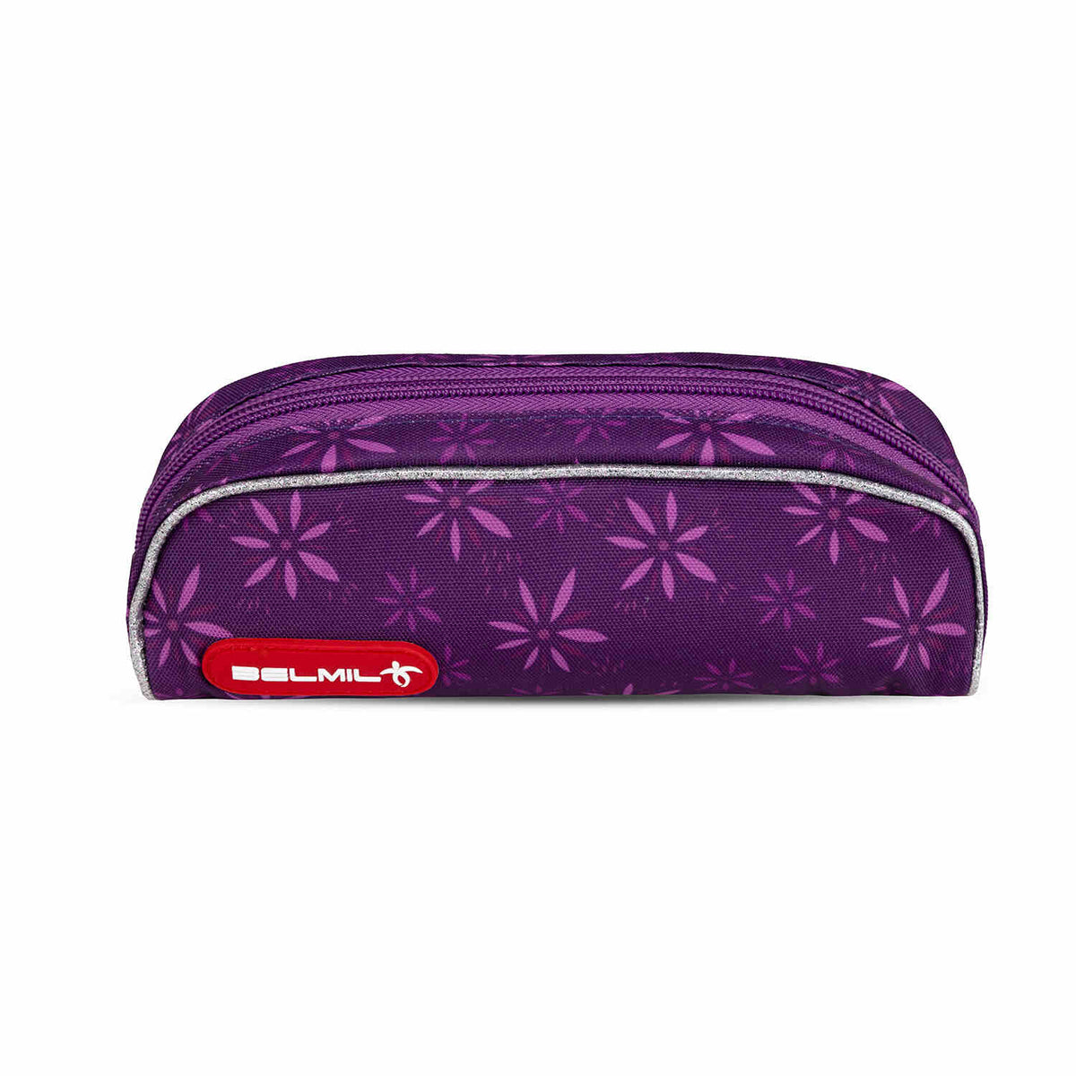Child carrying the Ergonomic School Bag Set for Girls – Belmil Classy Plus Purple Spring School Bag Set 5 pcs with comfort and style.