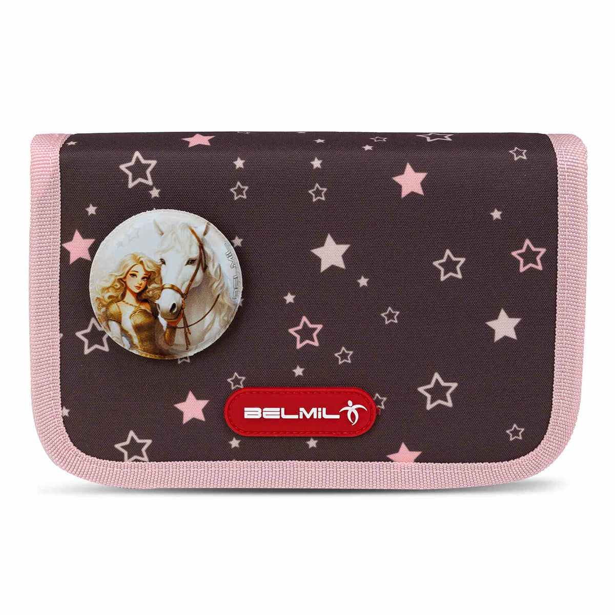 Pencil Case (empty): Box-style case with starry pattern and horse patch – great for neatly organizing school supplies.
