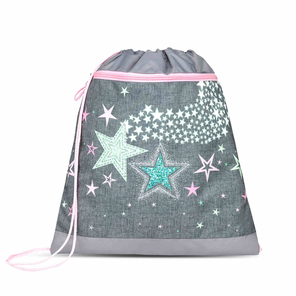 The Ergonomic School Bag Set for Girls – Belmil Classy Shine Bright (5 pcs) with a focus on reflective accents for added safety and visibility.