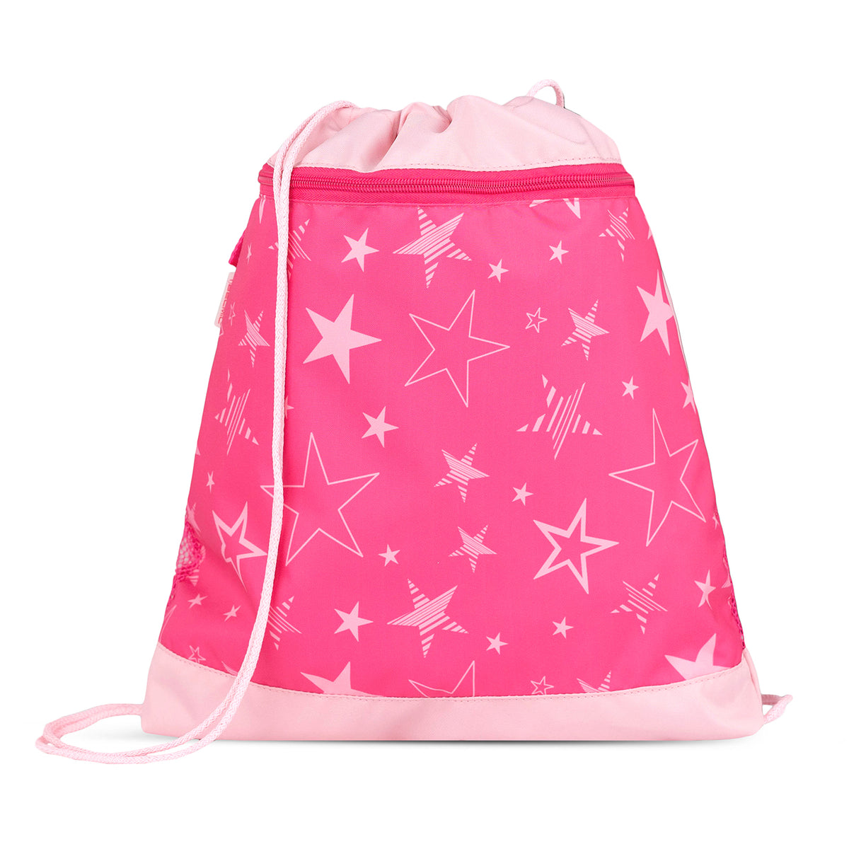 The complete Ergonomic School Bag Set for Girls – Belmil Compact Starry Magic (5 pcs) layout including bags, pencil case, and patches.