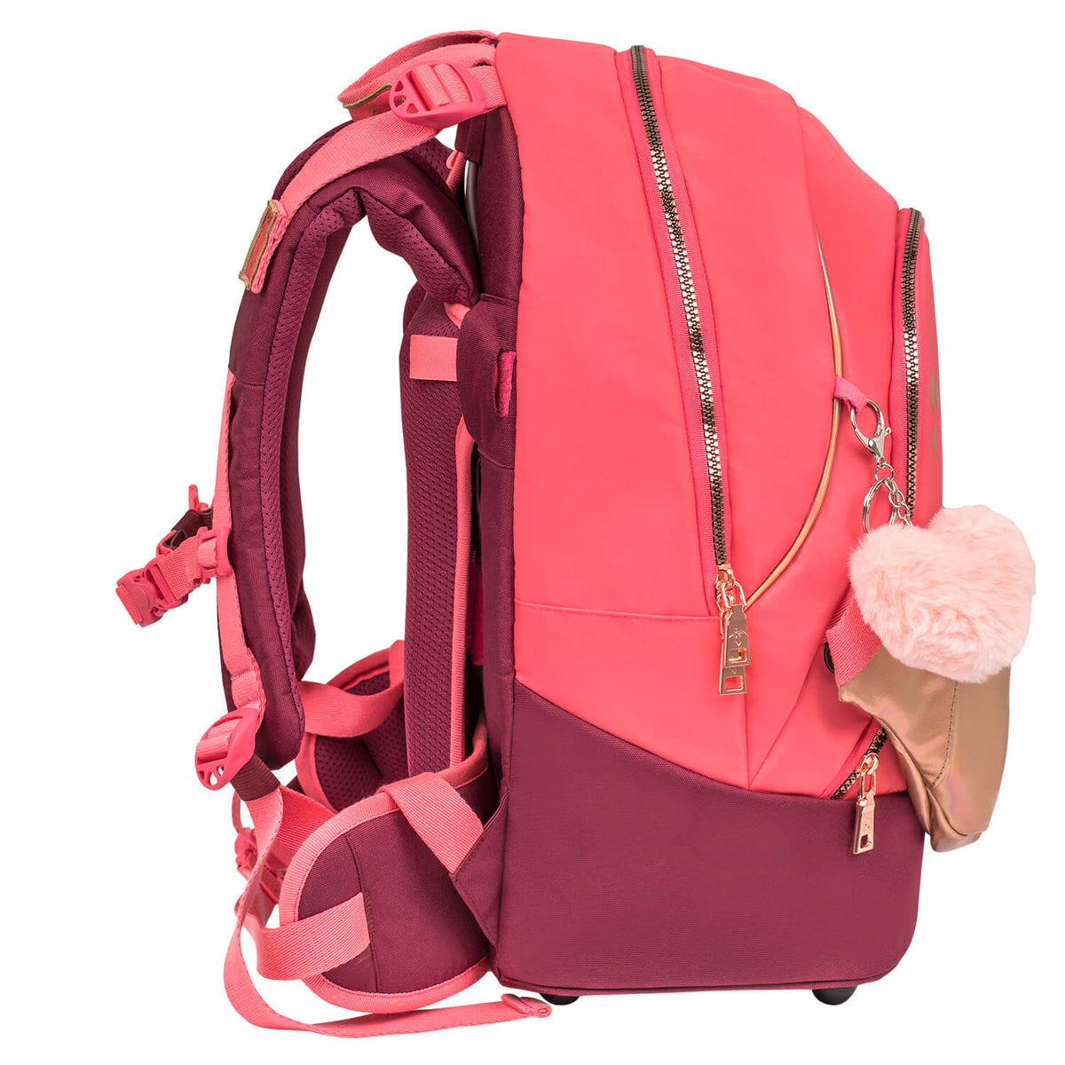 Premium Backpack & Fanny Pack Coral Schulranzen 2tlg.