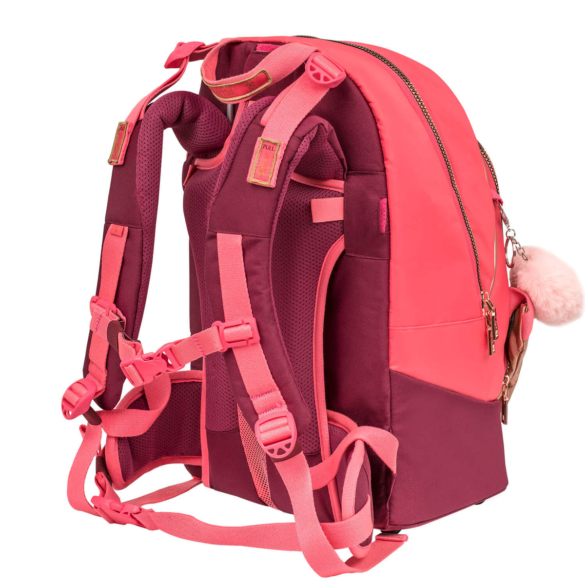 Premium Backpack & Fanny Pack Coral Schulranzen 2tlg.