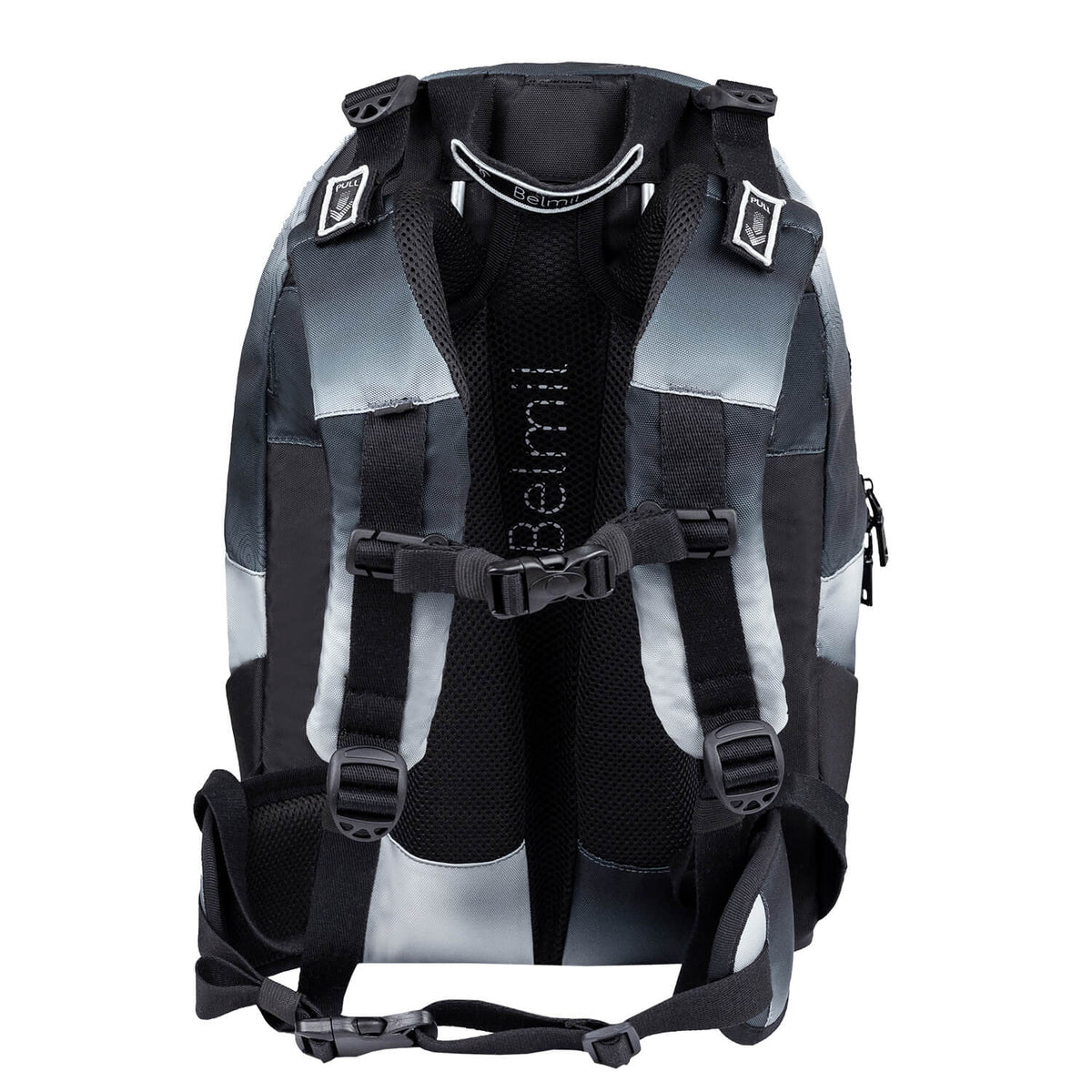 Premium Backpack & Fanny Pack Black Grey Schoolbag 2pcs.