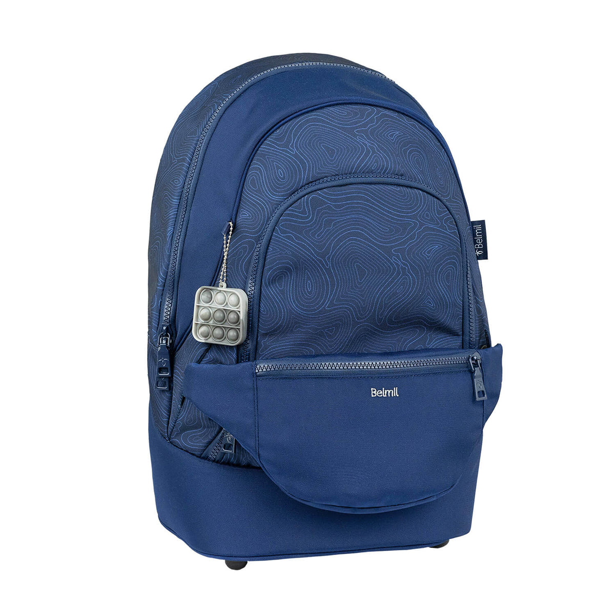 Premium Backpack & Fanny Pack Topographic Schulranzen 2tlg.
