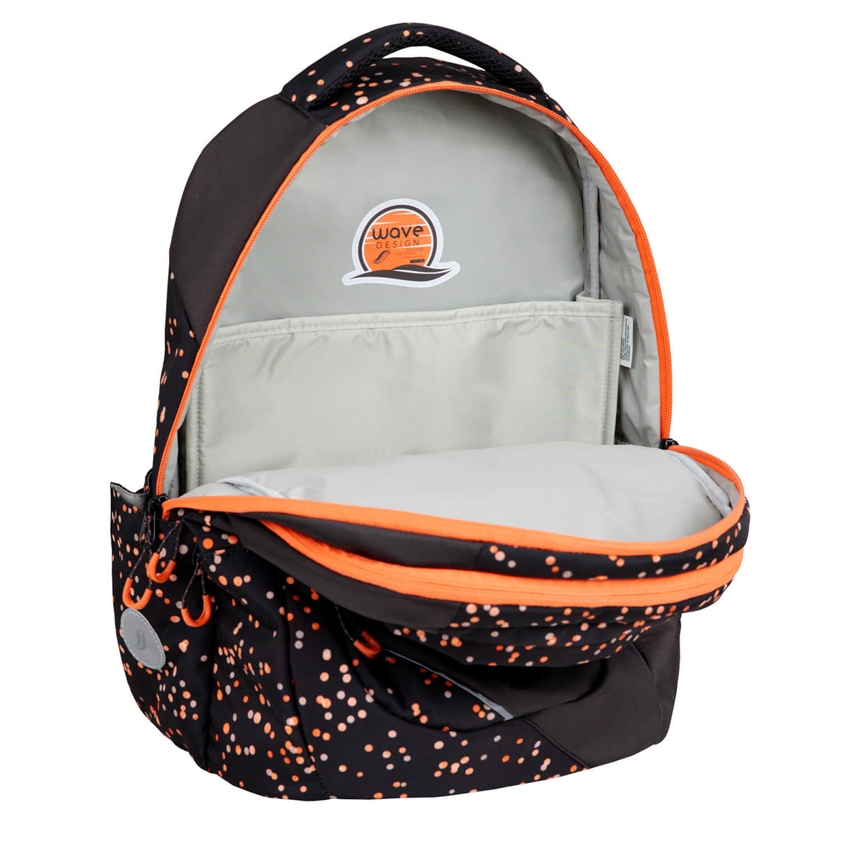 Wave Prime Dots Blooms Schulrucksack