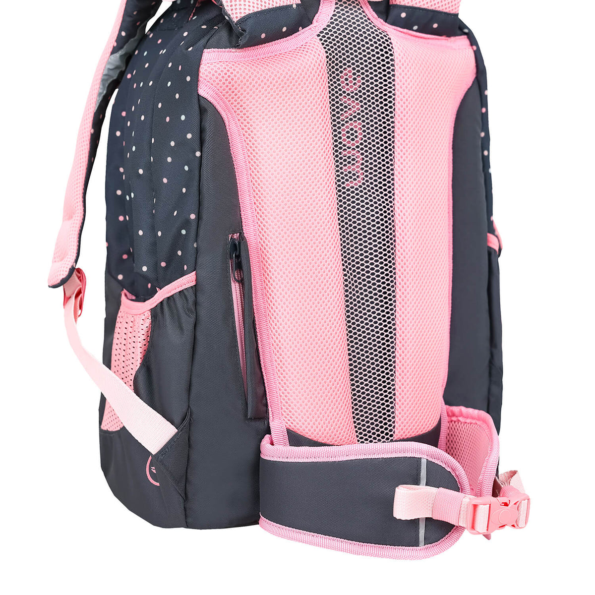 Wave Infinity Move Dots Pinky Schulrucksack