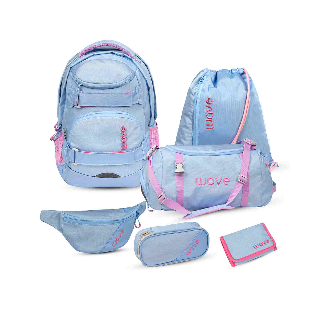 Wave Infinity Move Waves Lavender backpack Set 5 Pcs