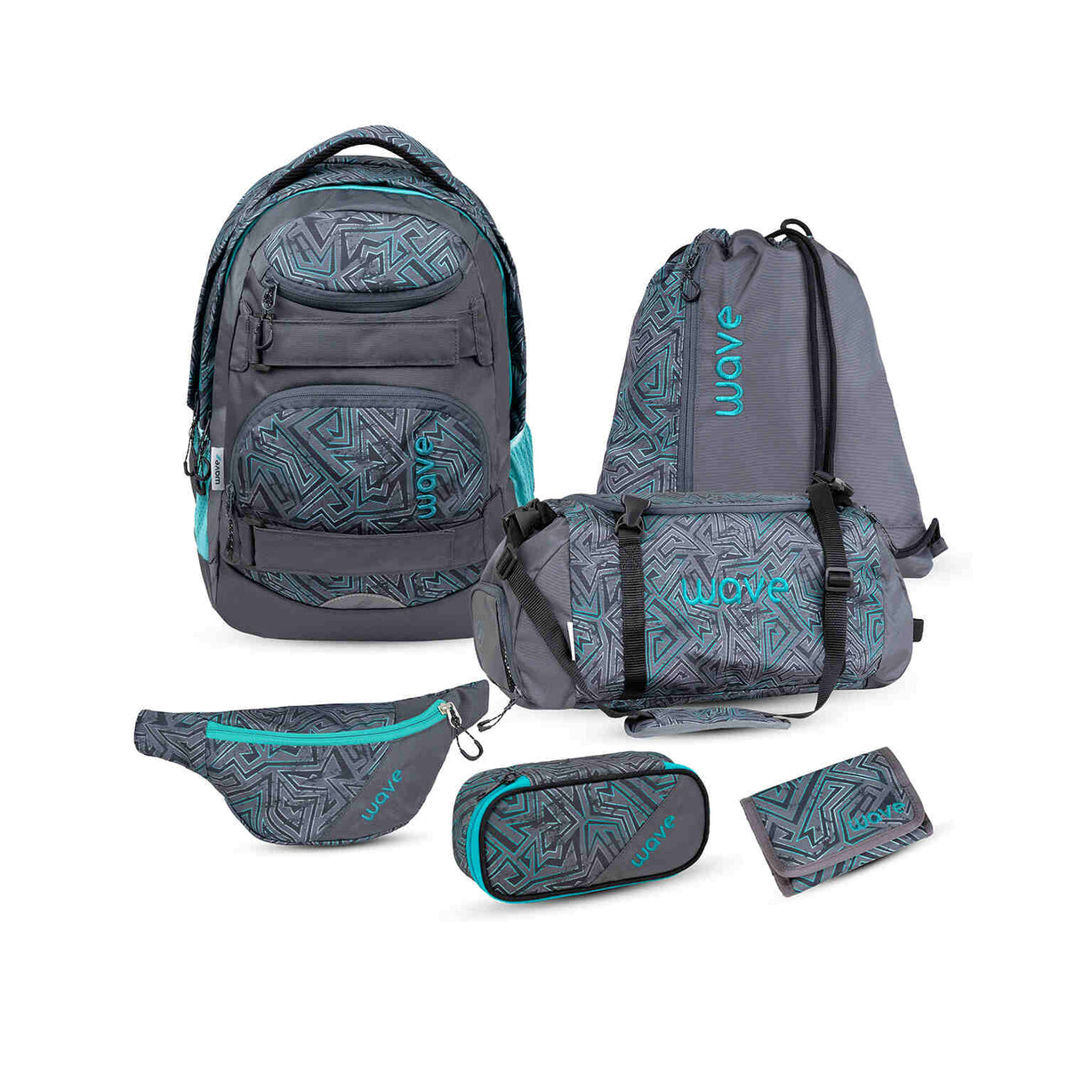 Wave Infinity Move Chaos Lagoon backpack Set 5 Pcs