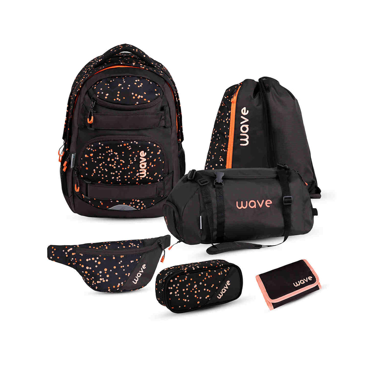 Wave Infinity Move Dots Blooms backpack Set 5 Pcs