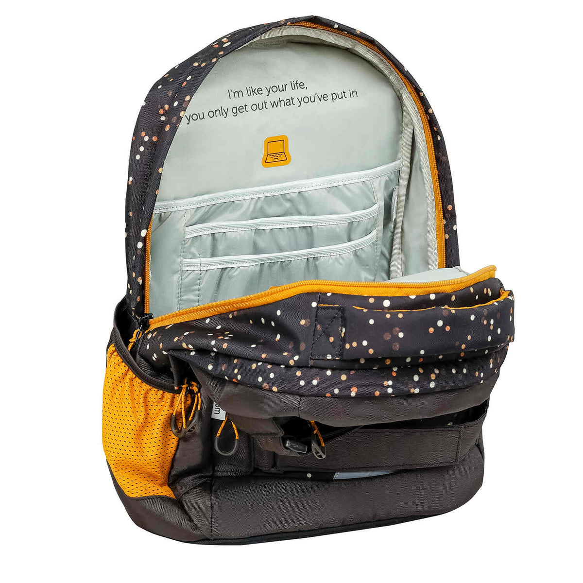 Wave Infinity Move Dots Sand Schulrucksack