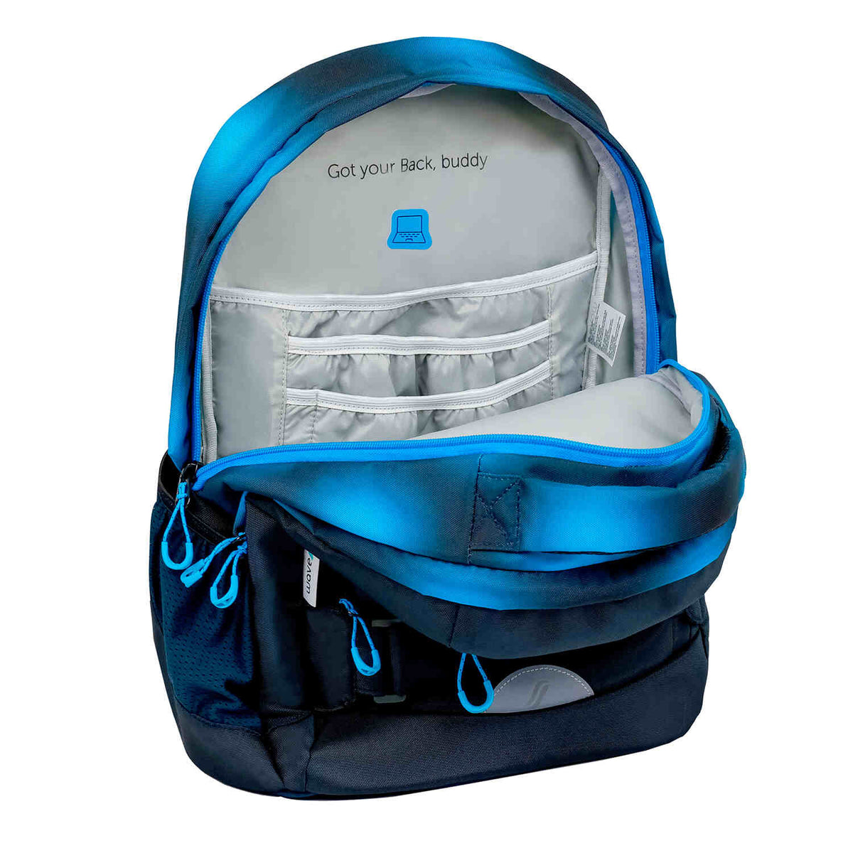 Wave Infinity Move Gradient Hazy Blue backpack set 3 Pcs