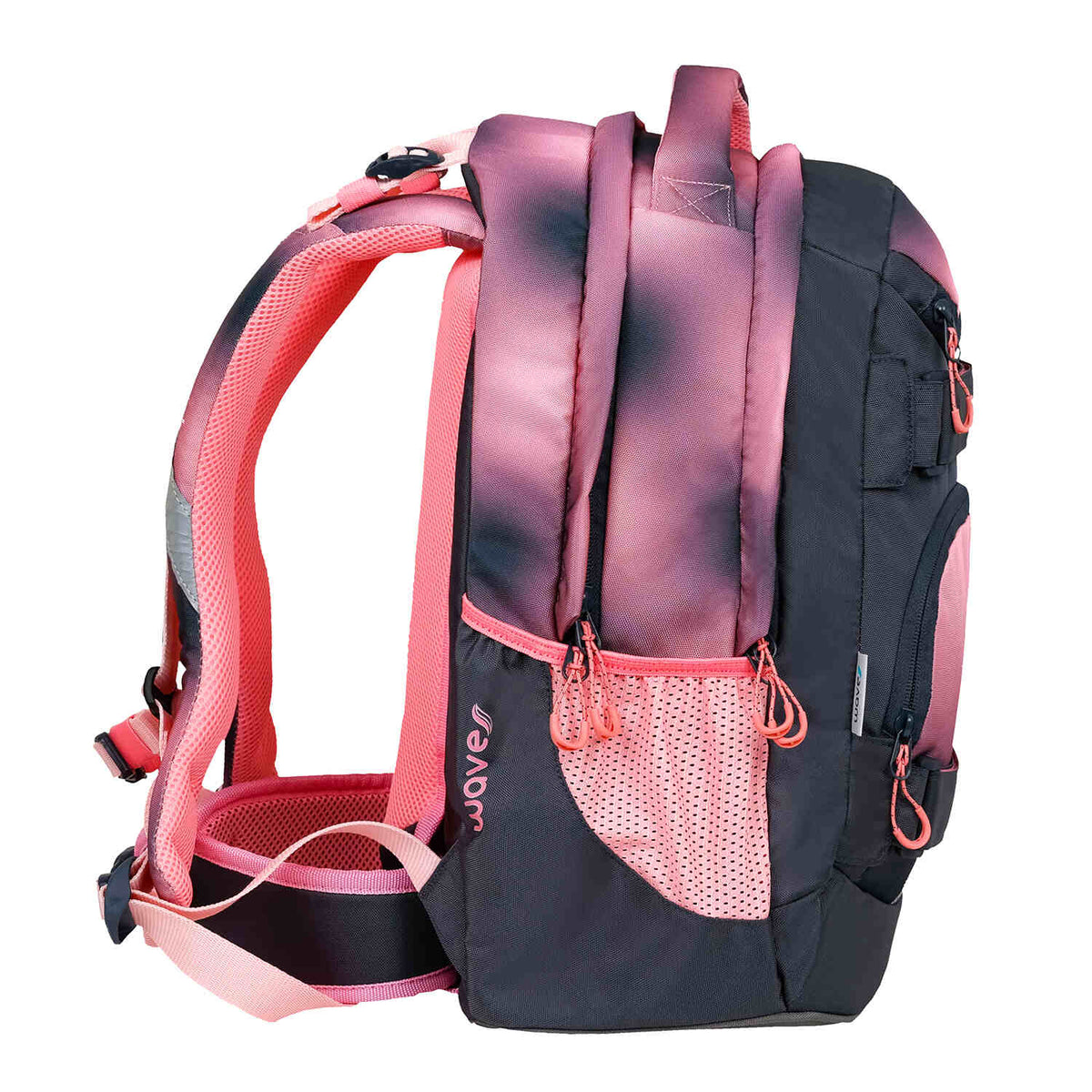 Wave Infinity Move Gradient Pinky Schulrucksack Set 2 tlg.