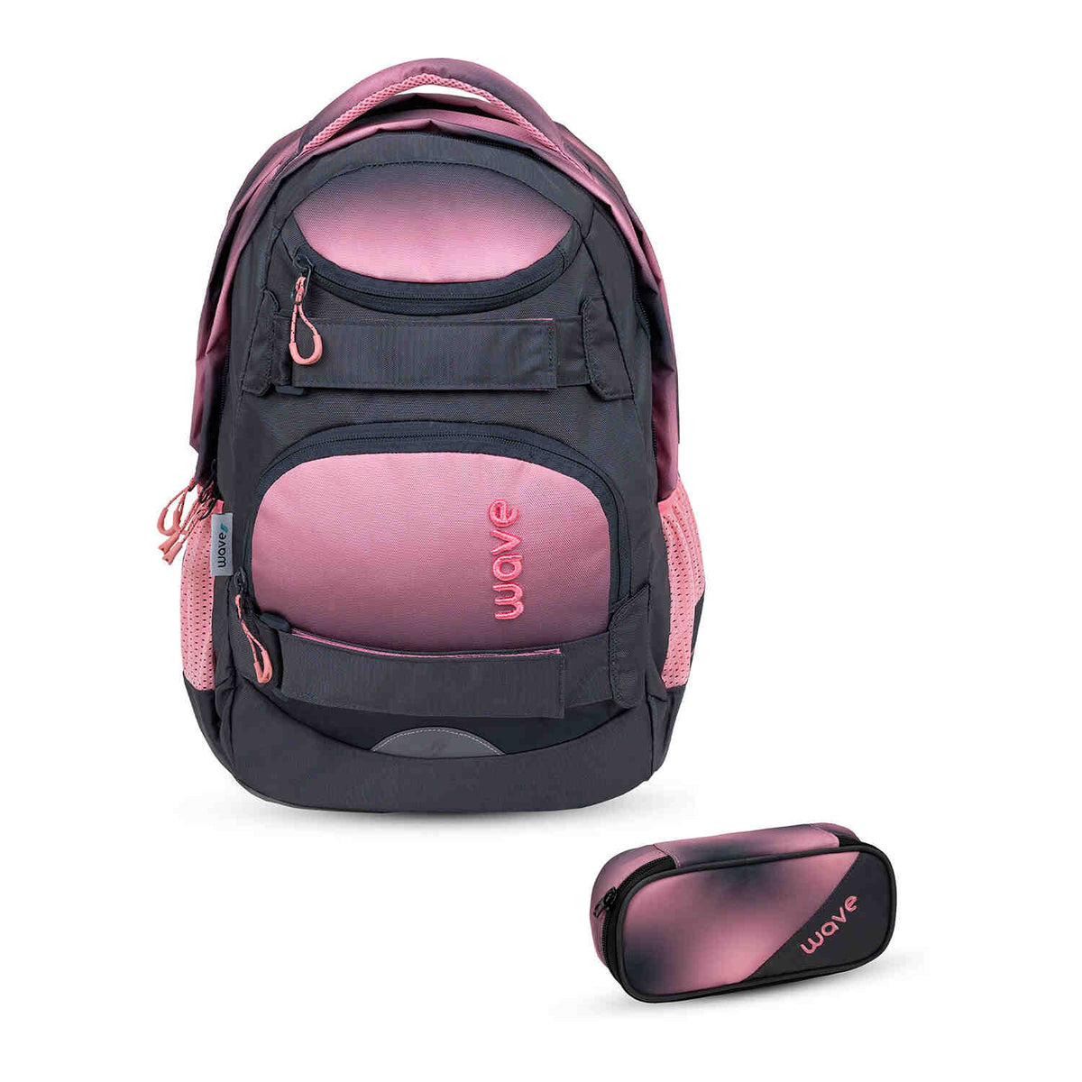 Wave Infinity Move Gradient Pinky Schulrucksack Set 2 tlg.