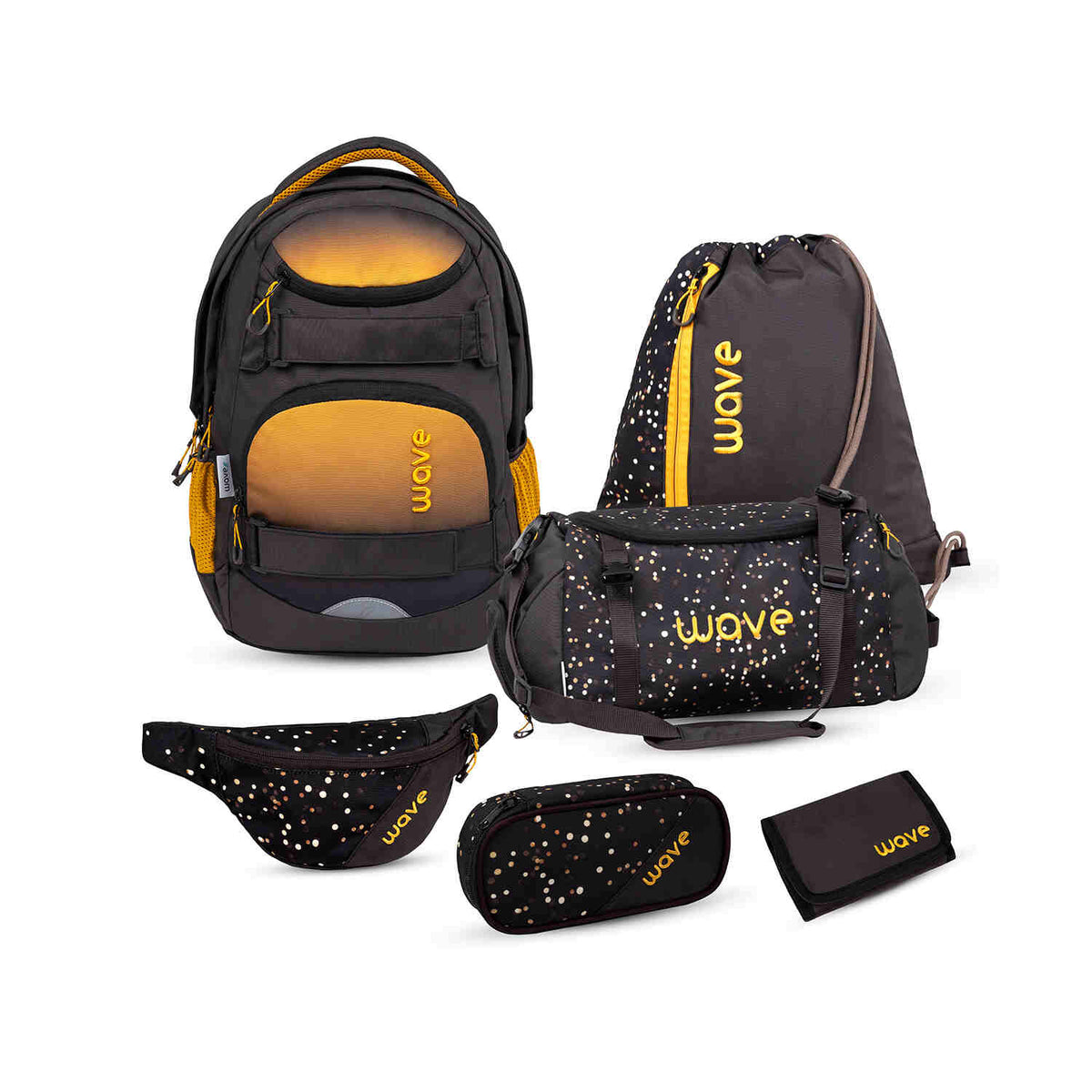 Wave Infinity Move Gradient Sand backpack Set 5 Pcs