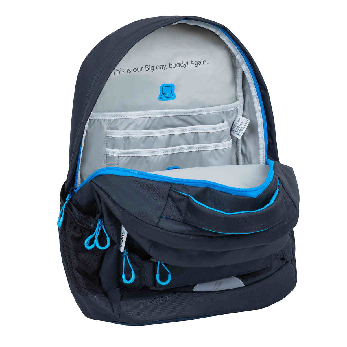 Wave Infinity Move Hazy Blue Schulrucksack Set 3 tlg.