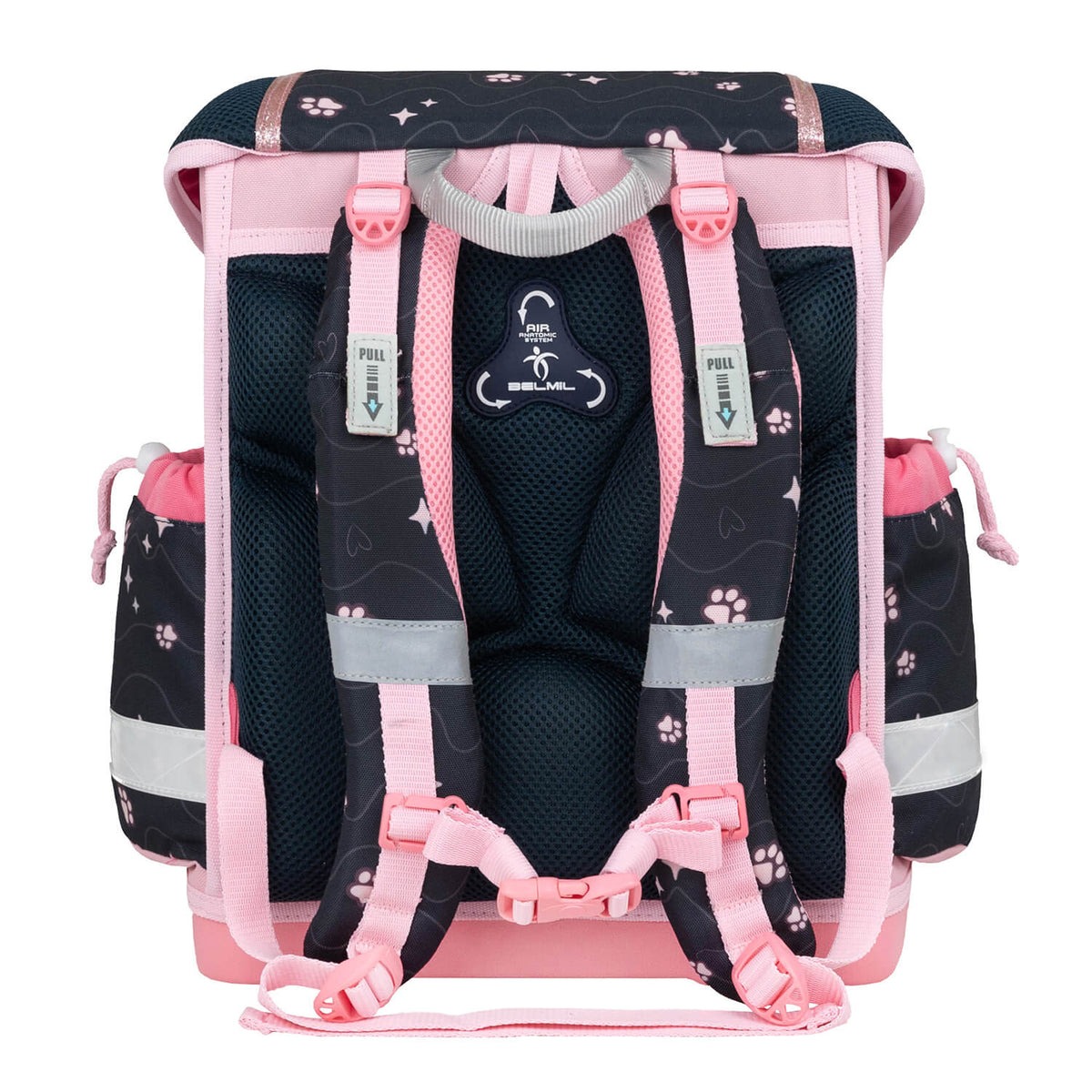 Easy-to-open buckle of the Classy Cute Kitten ergonomic school bag set for girls by Belmil.