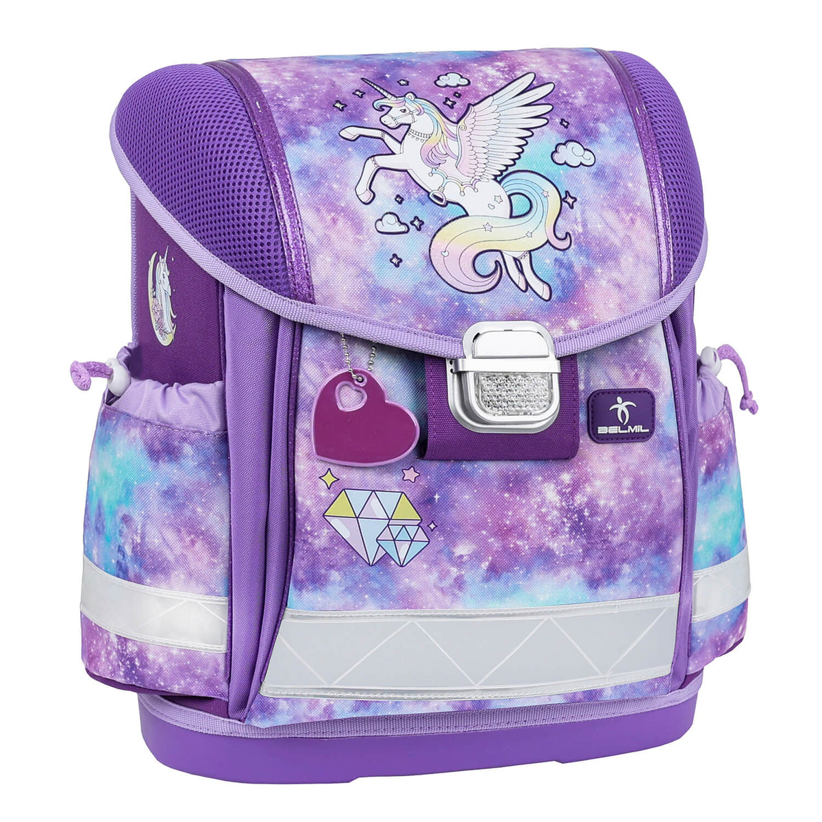 Classy Diamond Unicorn Schulranzen Set 4 tlg.