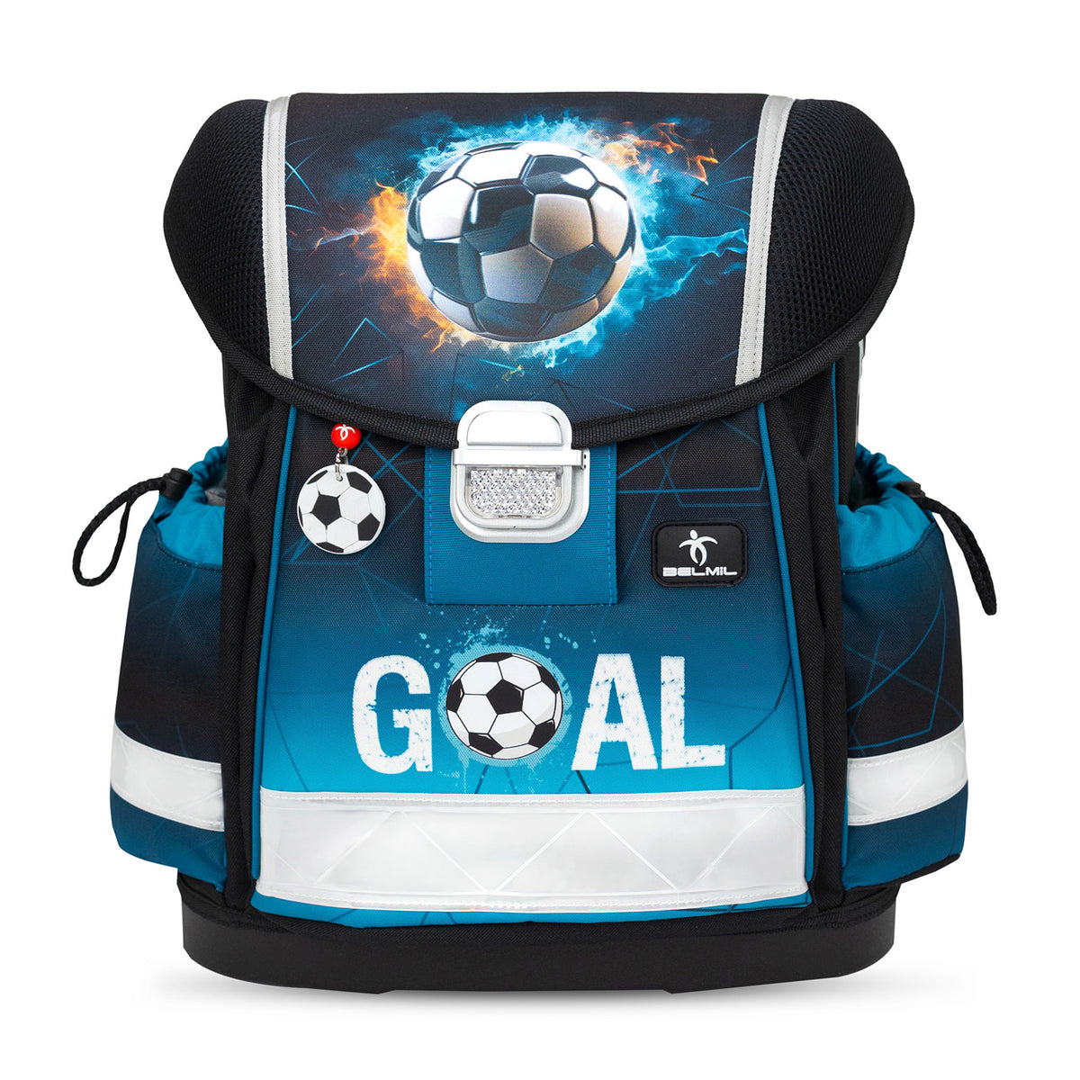 Ergonomisches Schulranzen-Set für Jungen – Belmil Classy Storm Goal (4-tlg.)