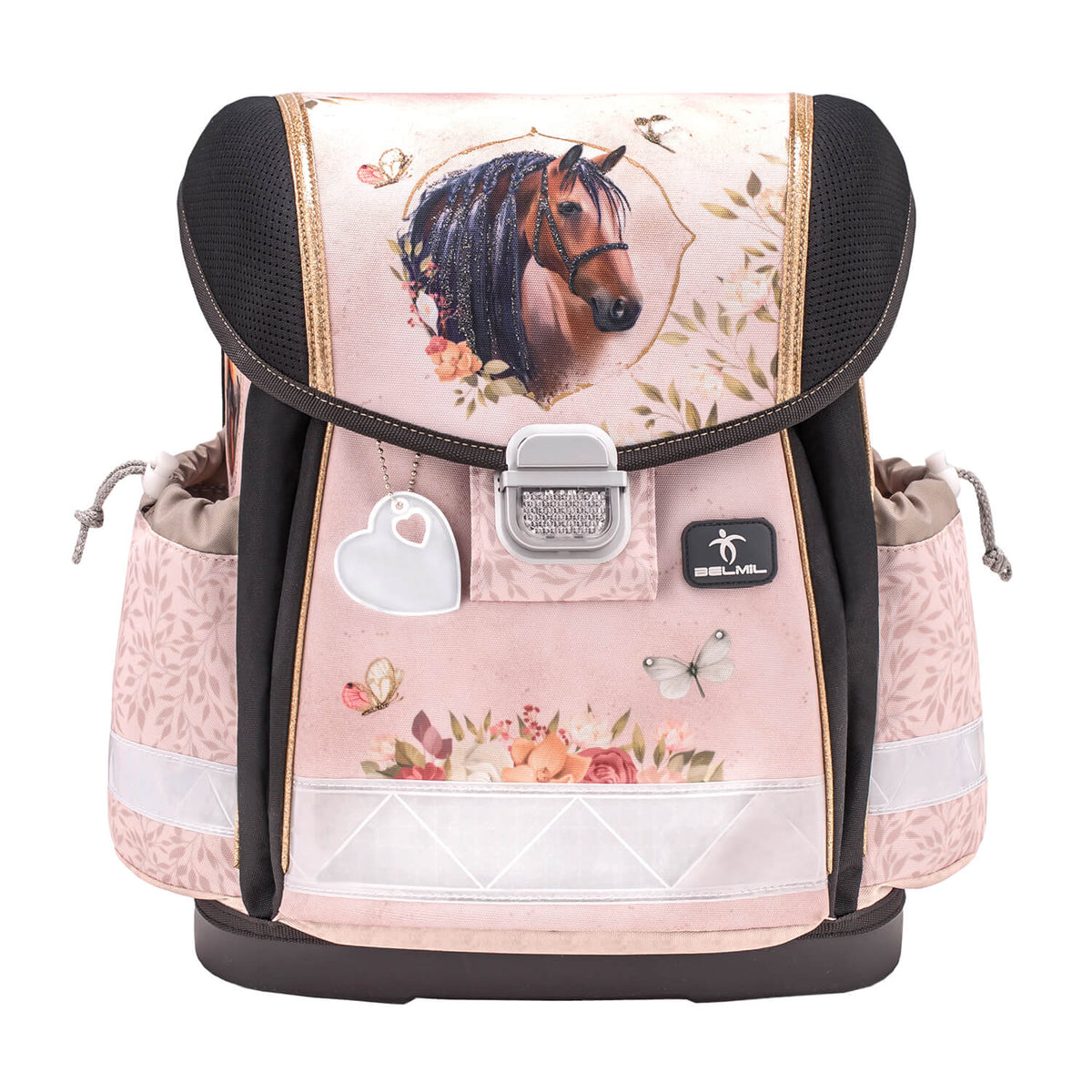 The lightweight design of The Ergonomic School Bag Set for Girls – Belmil Classy Horse Chestnut (5 pcs) showing it's just 930-990 grams.