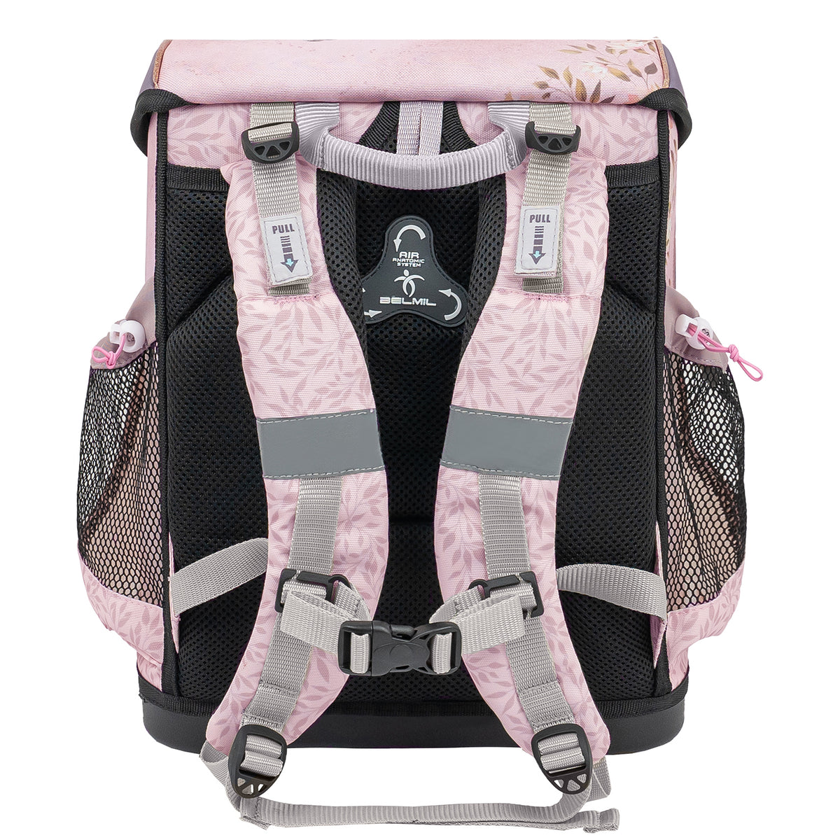 The colorful unicorn raincoat paired with the Belmil Mini-Fit Ergonomic School Bag Set 'Horse Chestnut' Design – part of the 5-Piece Compact and Comfortable School Starter Set for Girls.
