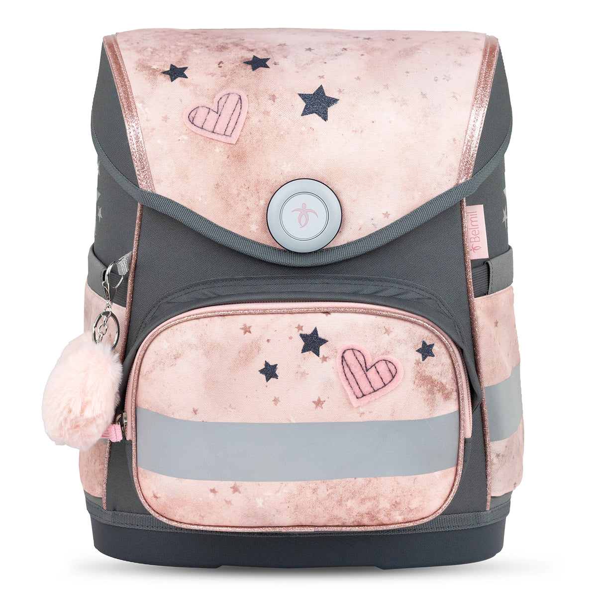 Close-up of the ergonomic shape and breathable back padding of the Ergonomic School Bag Set for Girls – Belmil Compact Belle Pirouette schoolbag set 5 pcs.