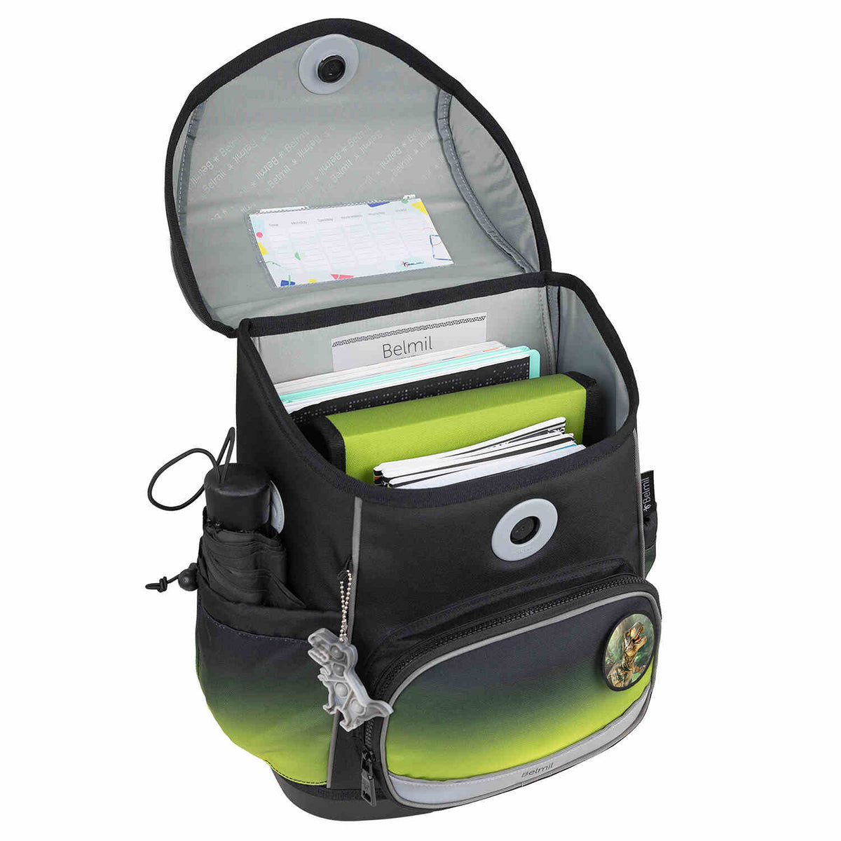 Premium Compact Plus Black Green Schulranzen Set 5tlg.