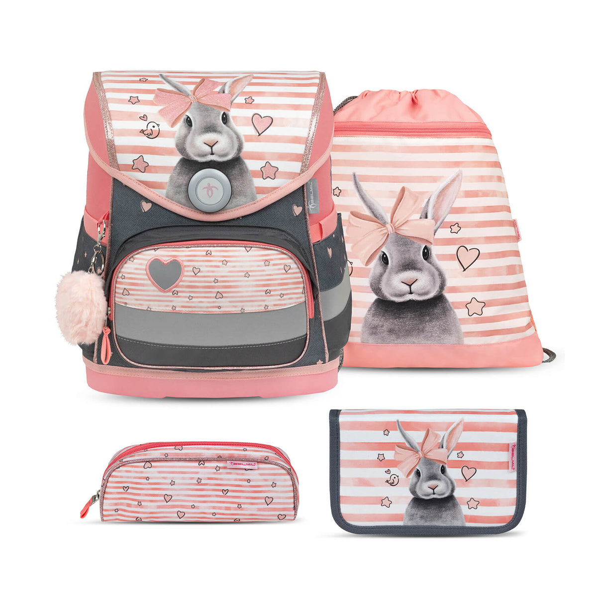 Compact Little Bunnies Schulranzen Set 5 tlg.
