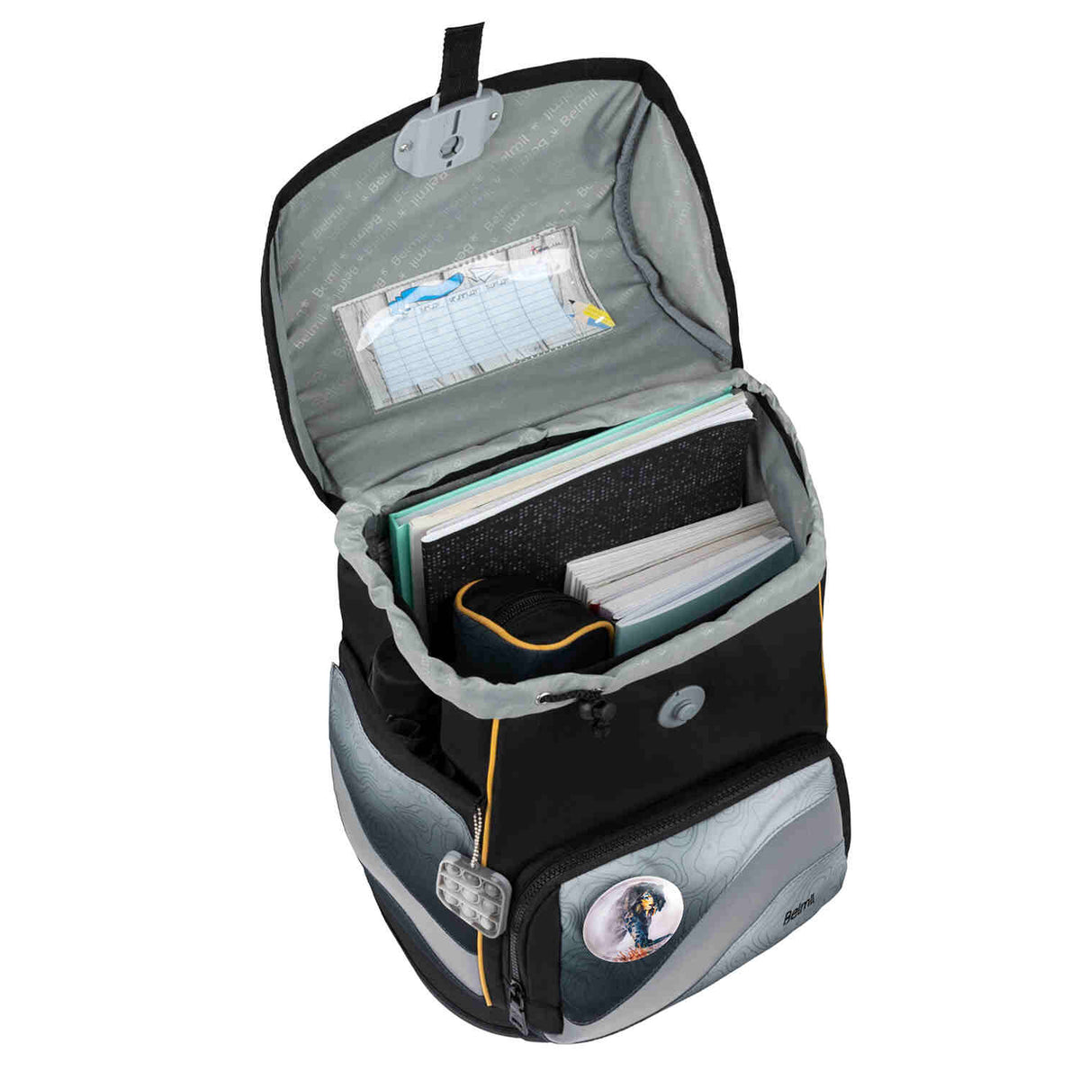 Smarty Plus Black Grey Schulranzen Set 5tlg.