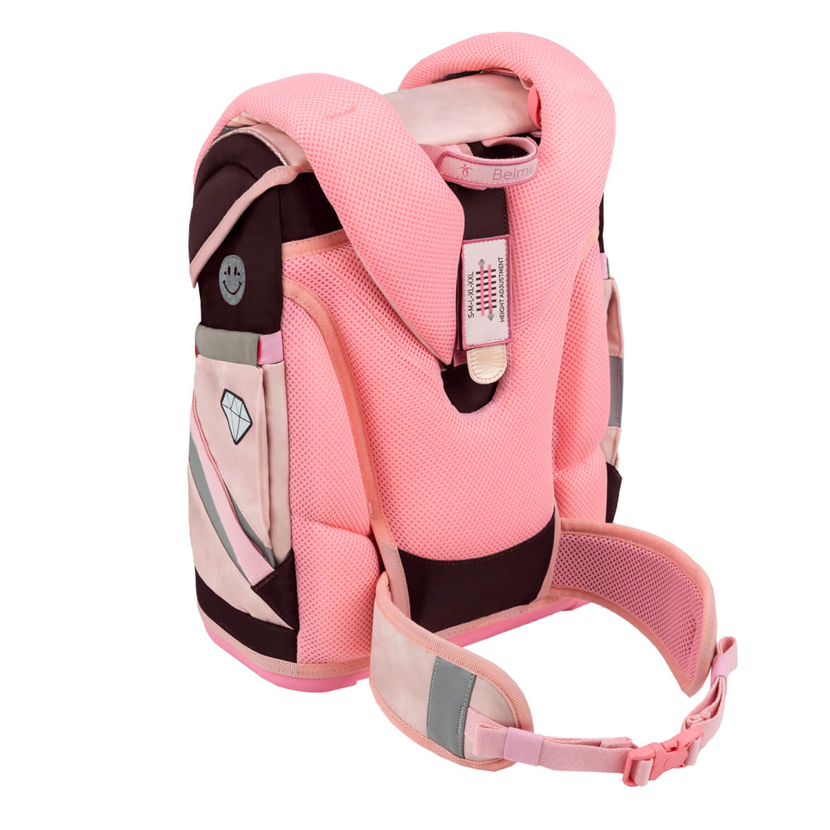 Complete 5 piece set of Belmil Smarty Plus Glam Schoolbag - Premium School Bag Set for Girls with stylish looks.