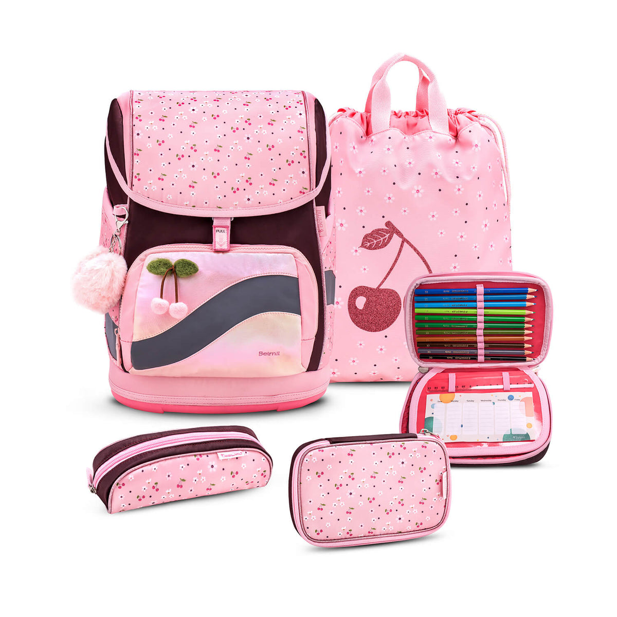 Smarty Plus Cherry Blossom Schulranzen Set 5tlg.