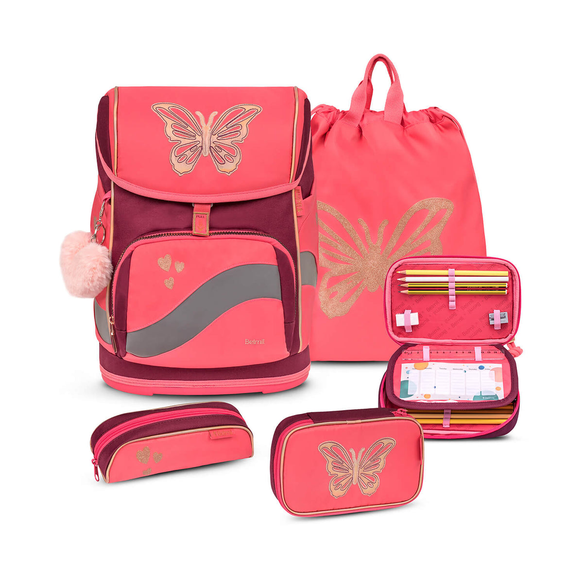 Smarty Plus Coral Schulranzen Set 5tlg.
