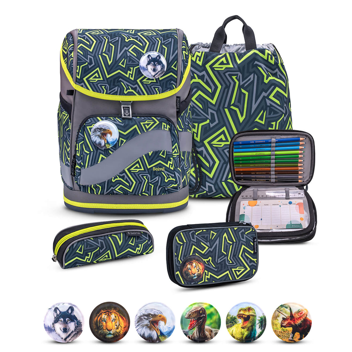 Smarty Plus Iguana Schulranzen Set 5tlg.