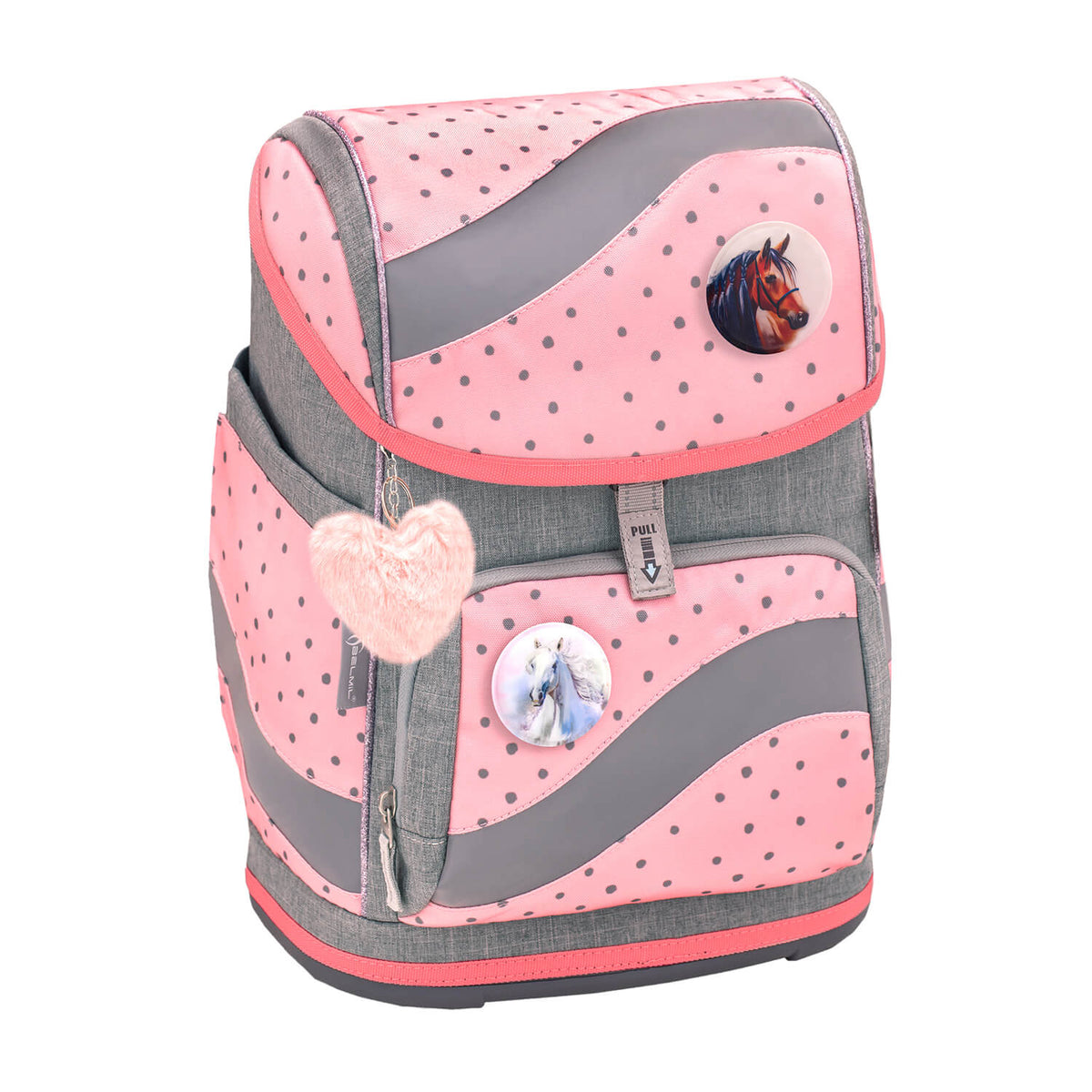 Smarty Pink Dots 2 schoolbag set 5 pcs