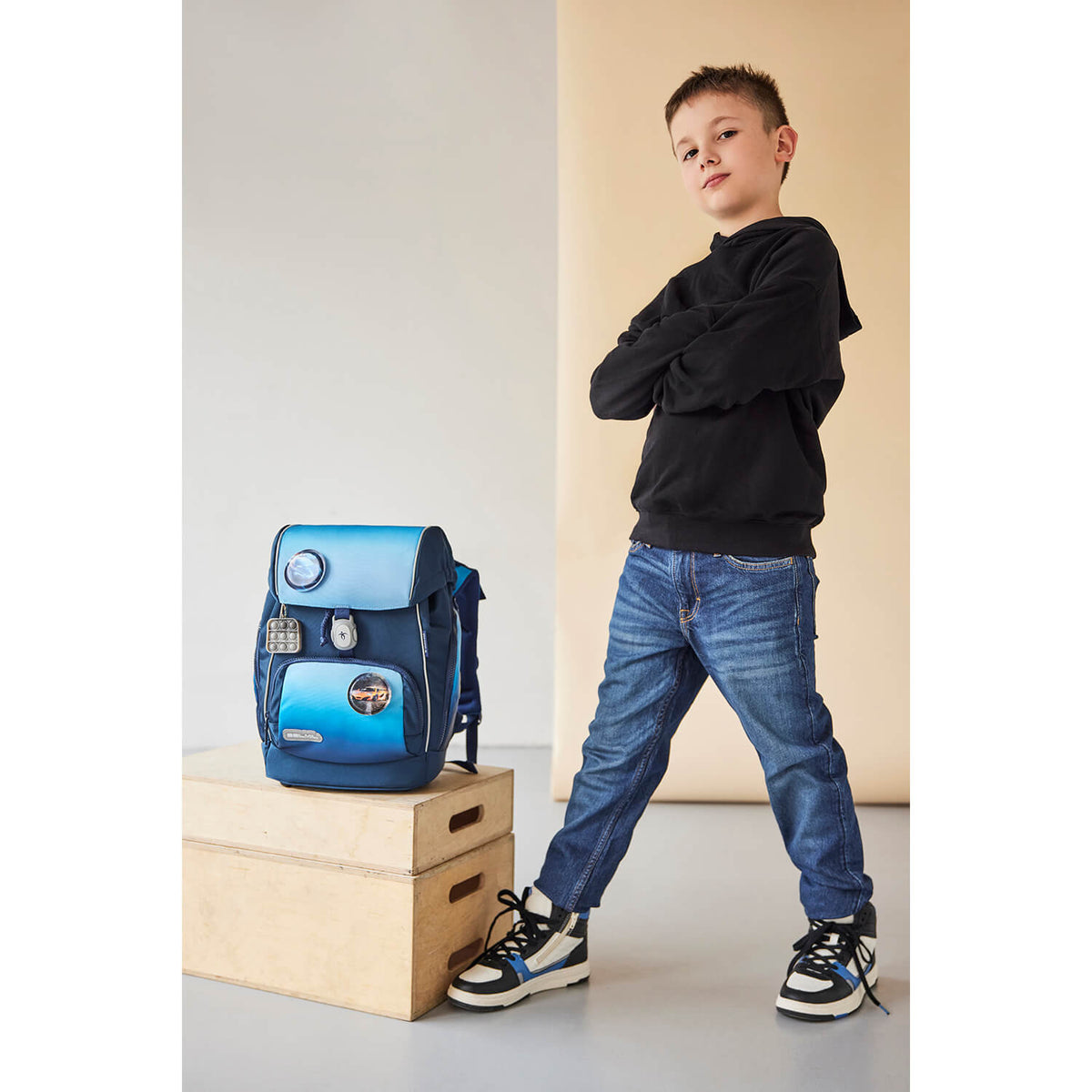 Premium Comfy Plus Blue Navy Schoolbag set 5pcs.