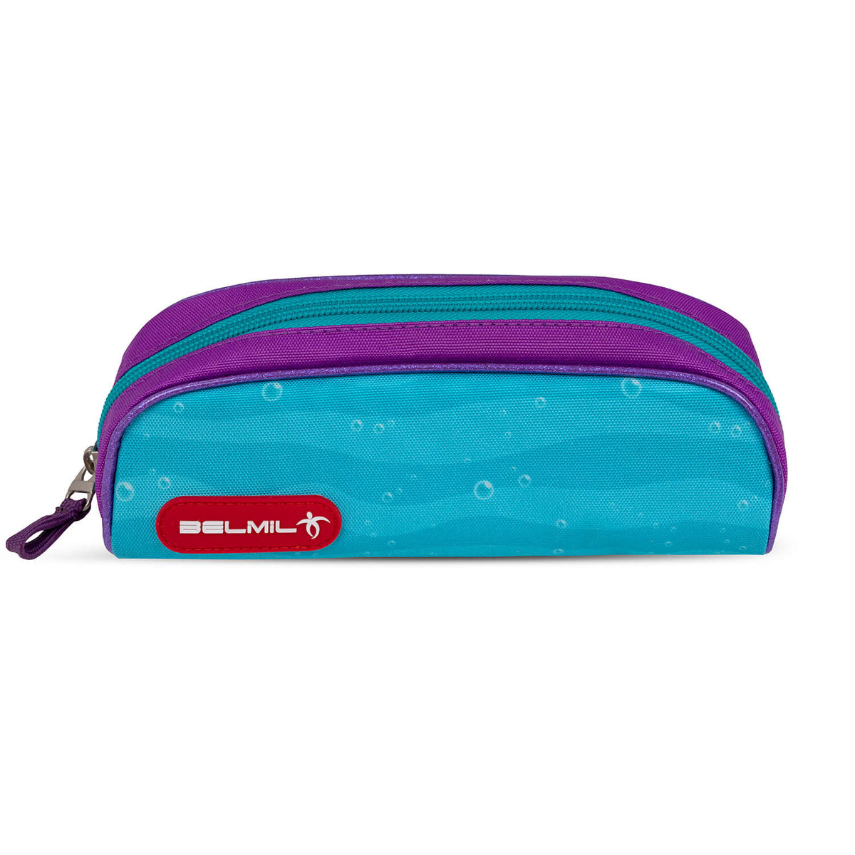Embroidered Velcro areas on the Belmil Classy Plus Ergonomic School Bag Set for Girls “Under The Sea” Design + Unicorn Raincoat – 6-Piece Back-Friendly Starter Set.