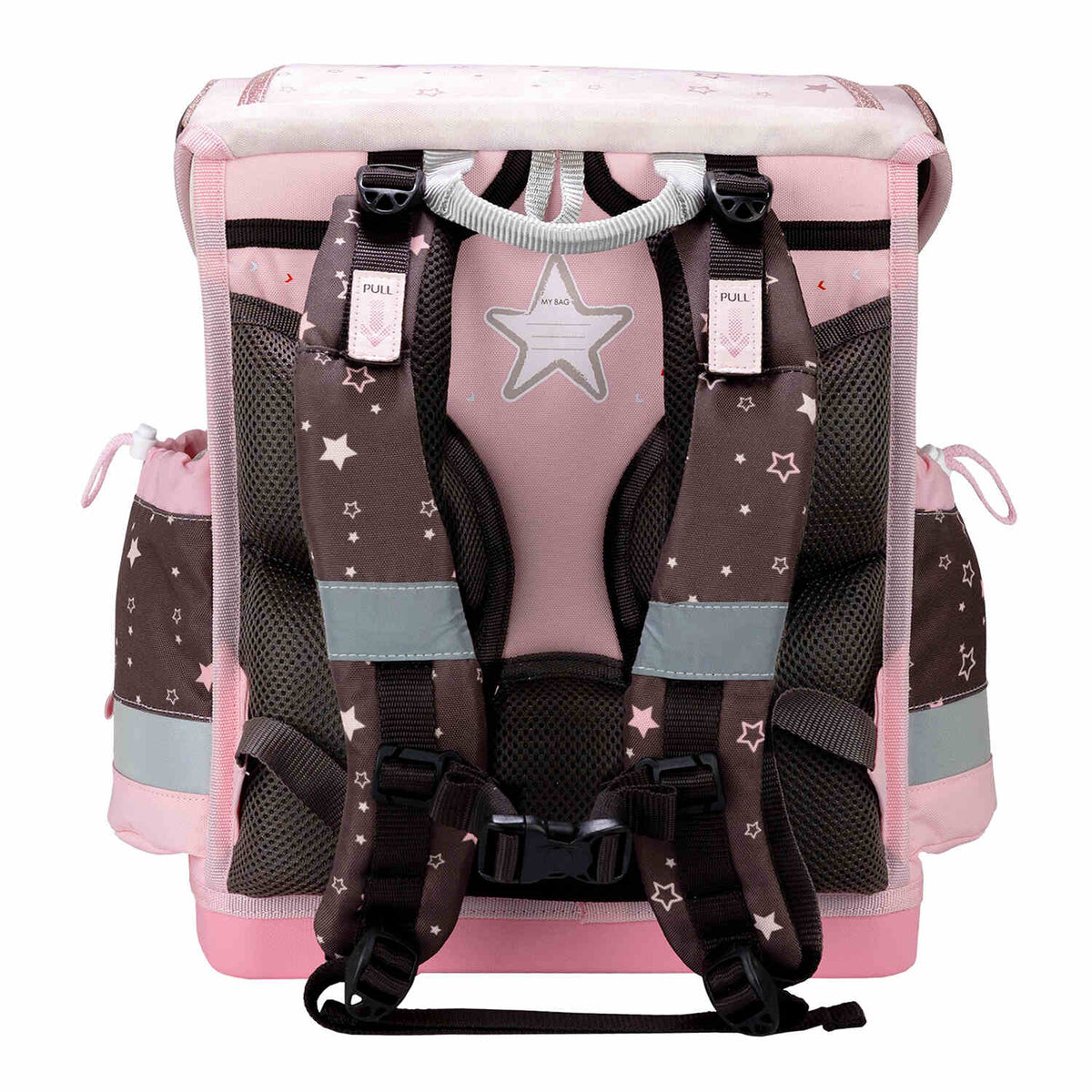 The Belmil Classy Plus Champion Horses schoolbag set 4 pcs with colorful patterns and comfortable padded back for carrying ease.