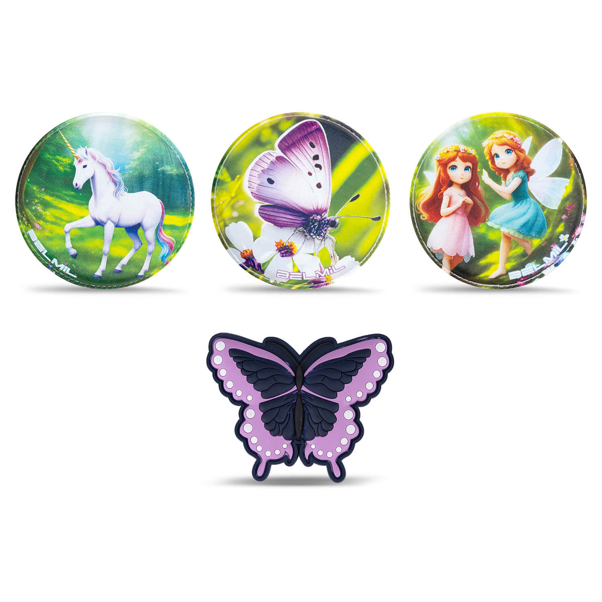Belmil Patch Set – 4-Piece Velcro Patches "Fantasy Garden"
