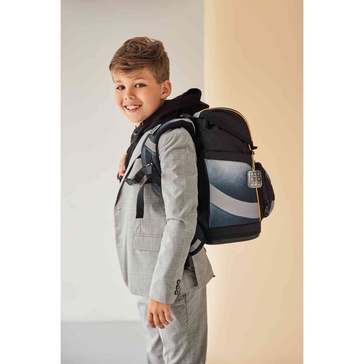 Smarty Plus Black Grey Schulranzen Set 5tlg.