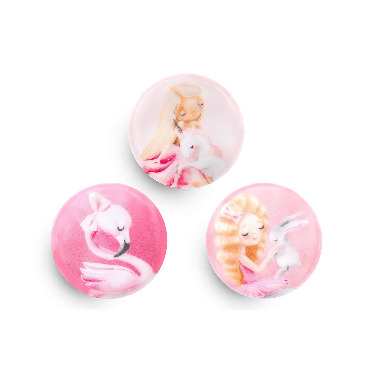 Belmil Patch Set – 3-Piece Velcro Patches 'Ballerina' showing a whimsical ballet design with pastel colors, perfect for personalizing bags.