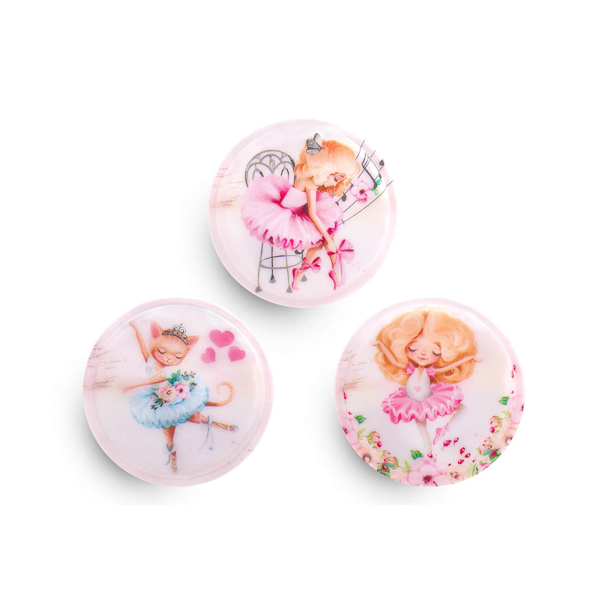 Belmil Patch Set – 3-Piece Velcro Patches 'Ballett' showcasing the elegant ballet-themed design, perfect for personalizing bags.