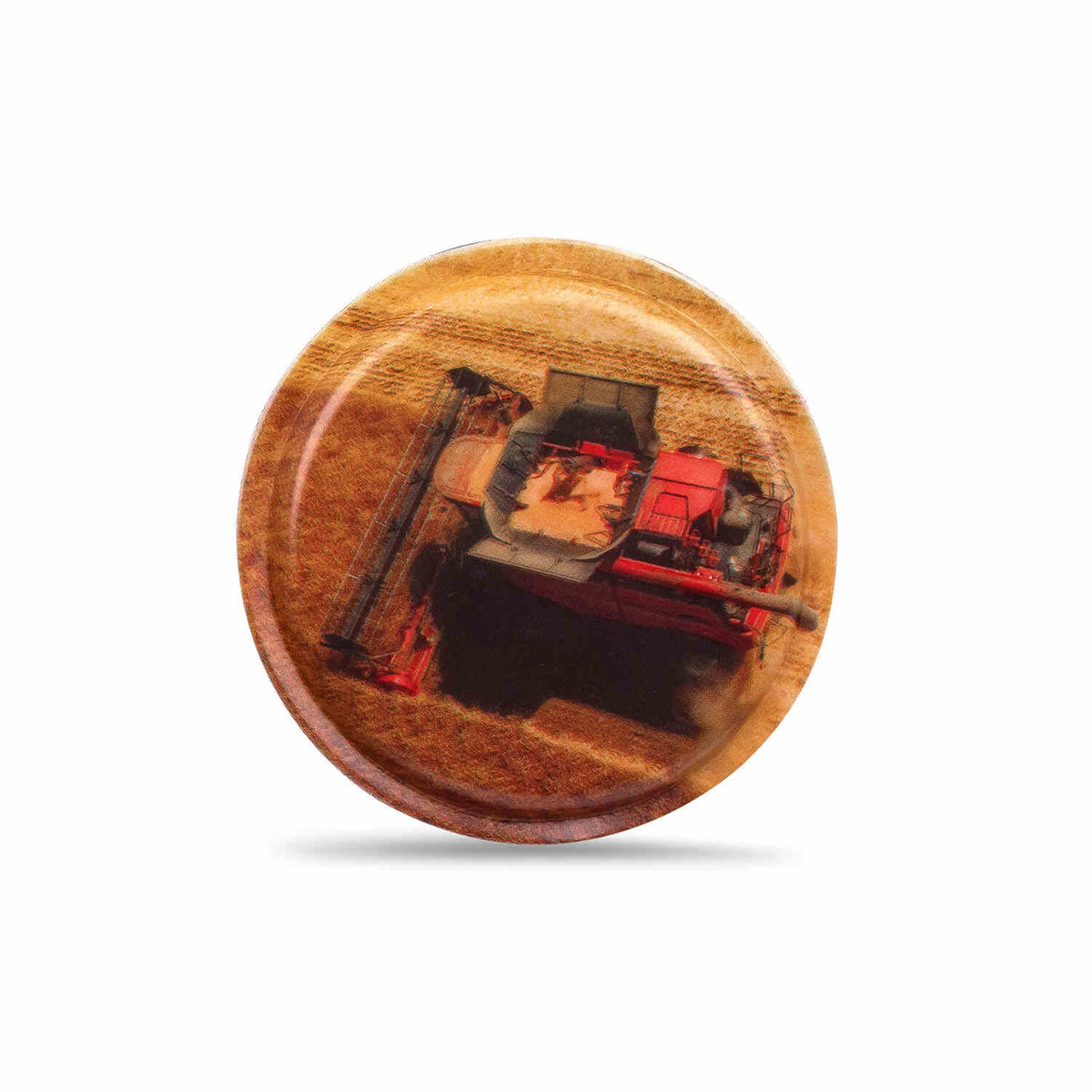 Belmil Patch Set – 3-Piece Velcro Patches 'Farm' with Unique Tractor Designs depicting a powerful harvester in action.