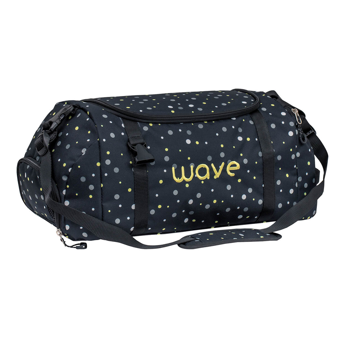 Wave Black and Yellow Dots Sporttasche