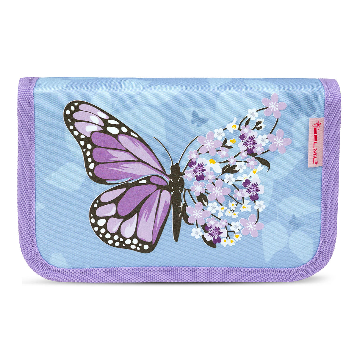 Unfilled pencil case - Purple Blue Butterfly