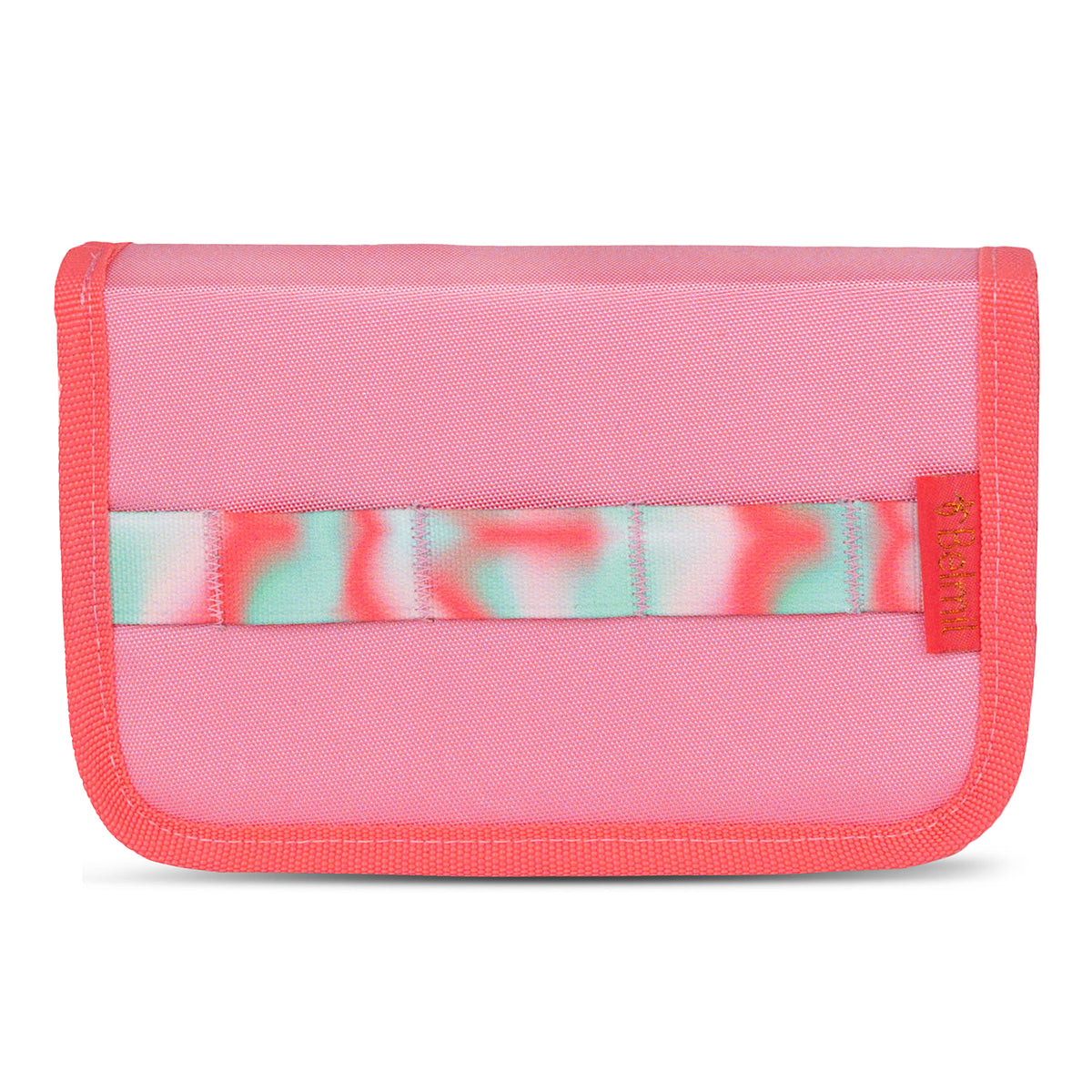 Detail of the filled pencil case included in the Premium Belmil School Bag Set for Girls – Maxi Plus Aurora schoolbag set 6 pcs featuring STABILO® stationery.