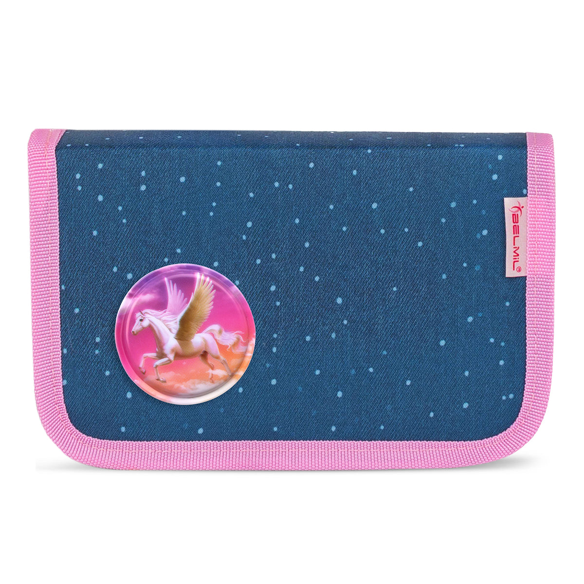 Ergonomic School Bag Set for Girls – Belmil Compact Starry Princess (5 pcs) showing multiple compartments and features for organized school use.