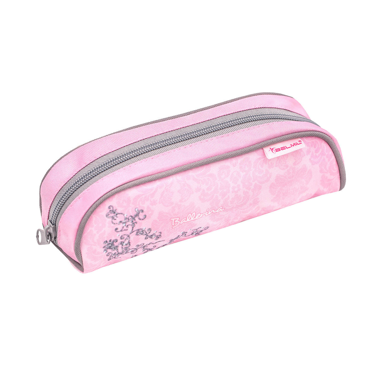 Stylish ballerina graphic featured on the Ergonomic School Bag from the Belmil Classy Ballerina set for young girls.